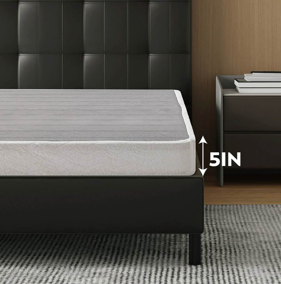 EGOHOME 5 inch Twin Size Metal Box Spring, Easy Assembly Mattress Foundation