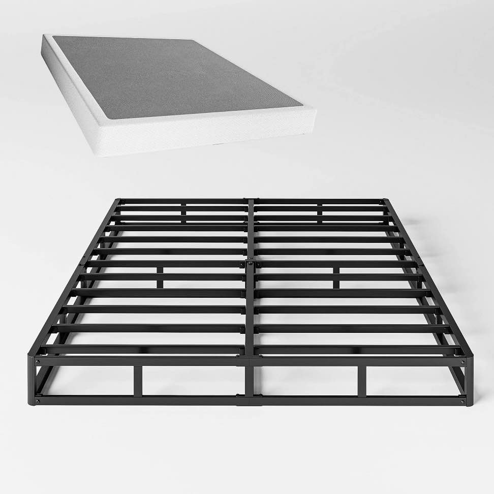 qftime 5" metal queen box spring, mattress foundation, heavy-duty, easy assembly