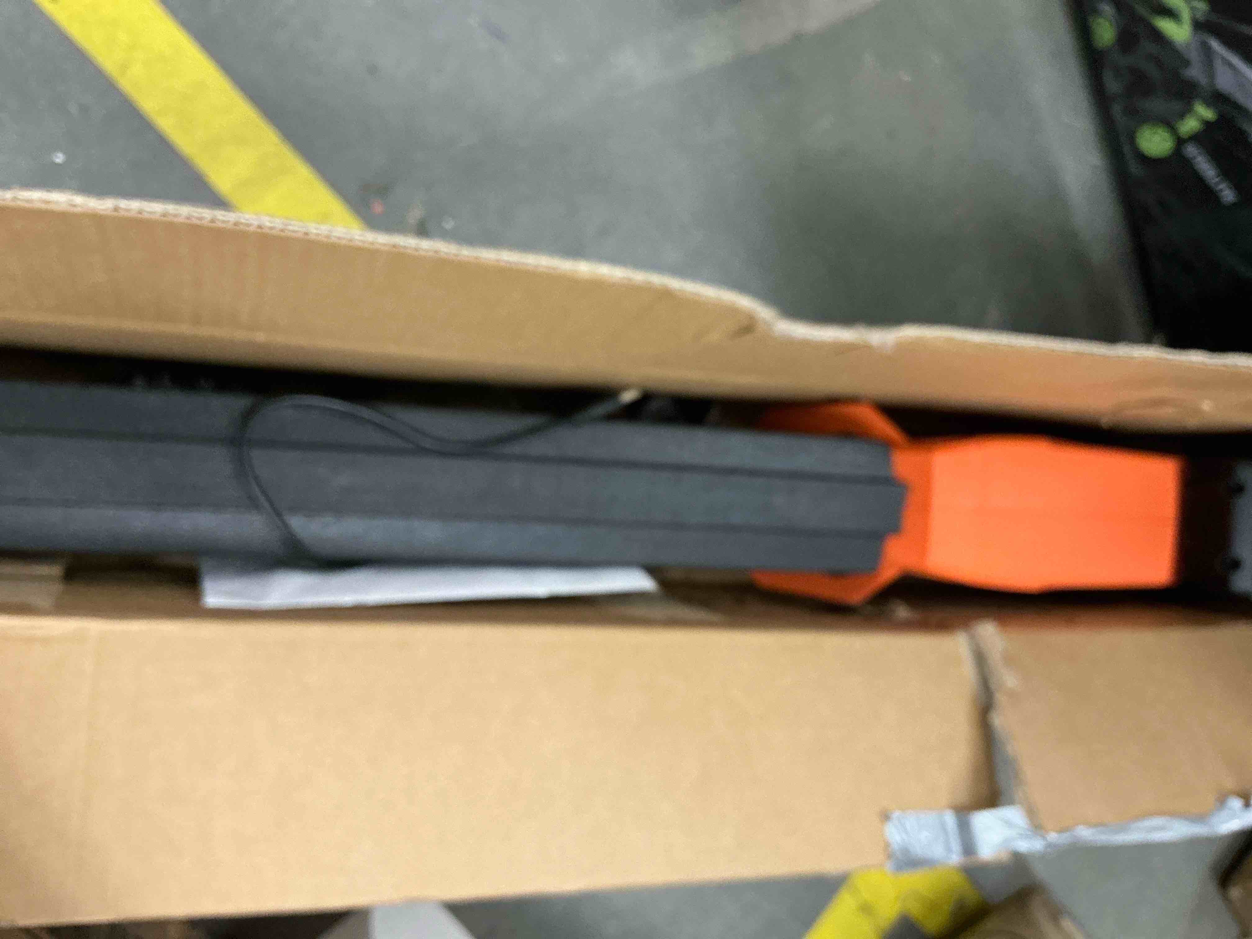 Condition photo showing Good Condition for 21v cordless hedge trimmer with 21" dual-action blade, untimaty electric hedge cutter with 3.0ah battery and fast charger for garden, shrub, grass and lawn, orange