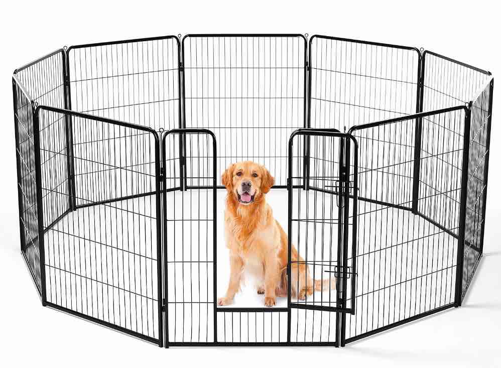 edx dog playpen 8 panels 40 foldable heavy duty metal pet fence dog crates with doors indoor outdoor