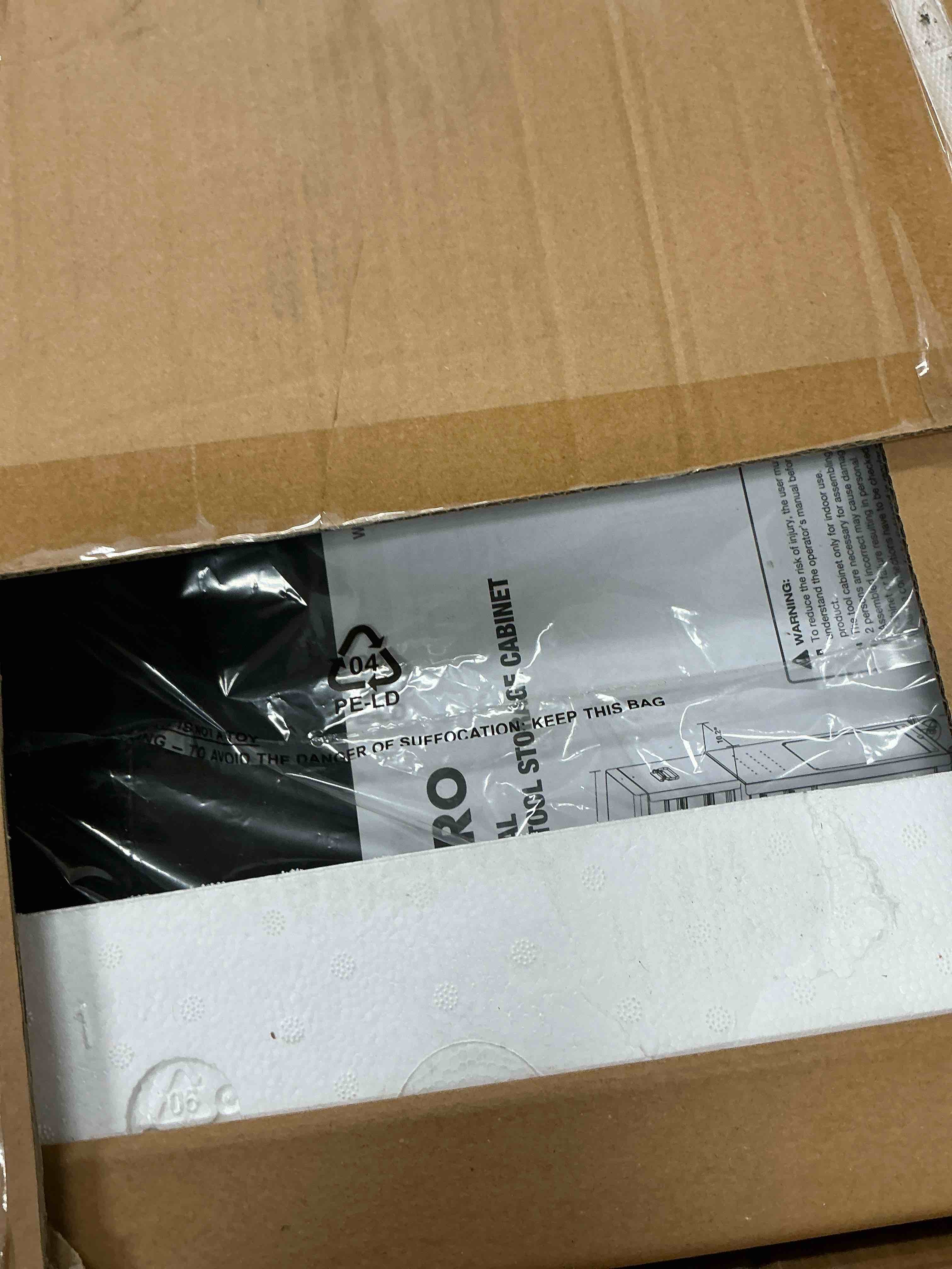 Condition photo showing New/Like New for workpro 24.5 inch 5-drawer rolling tool chest  sliding metal drawer rolling tool storage cabinet  removable toolbox organizer for workshop  garage