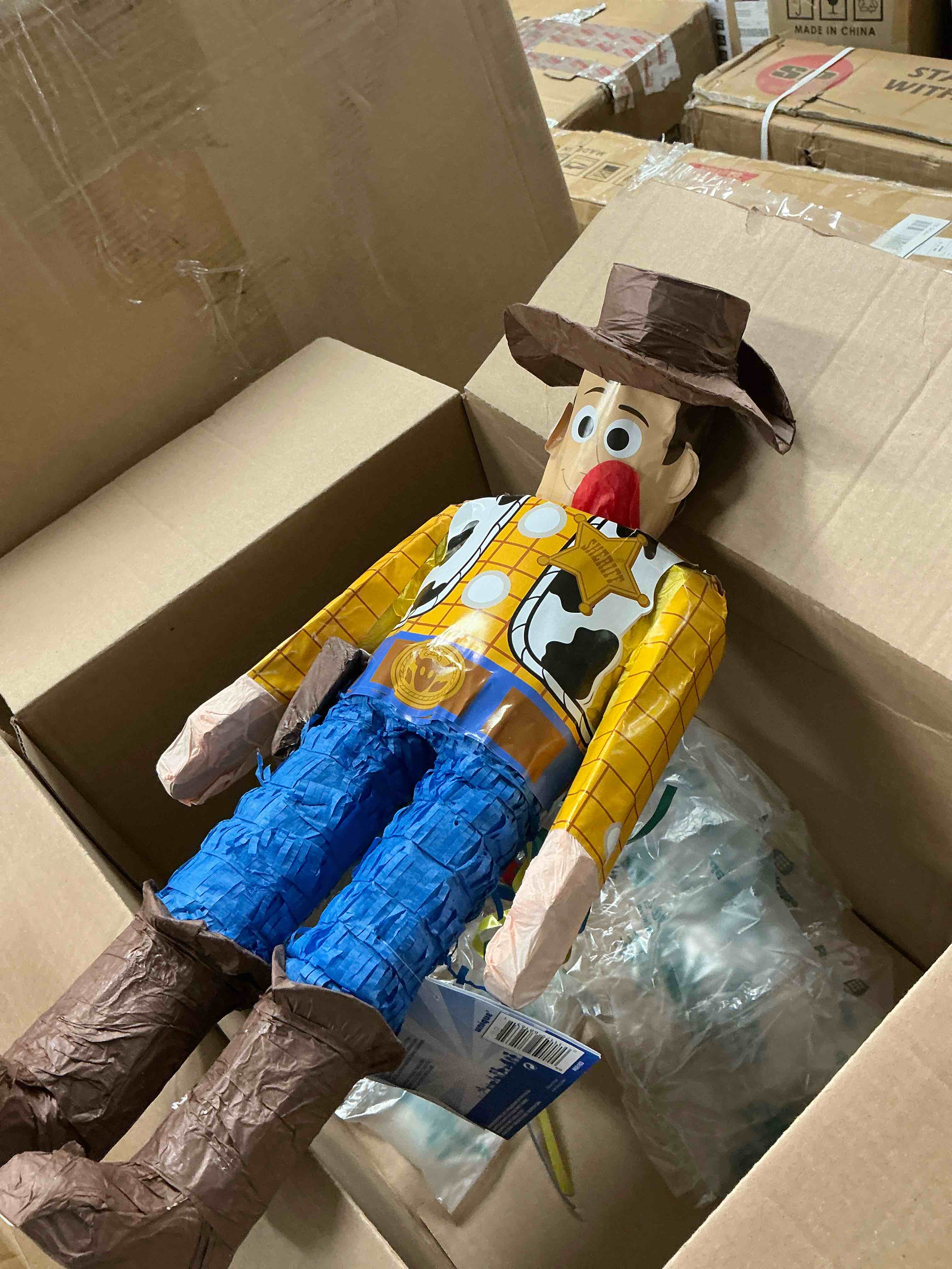 Condition photo showing New/Like New for woody toy story pinata  pull string  25.5 x 8in