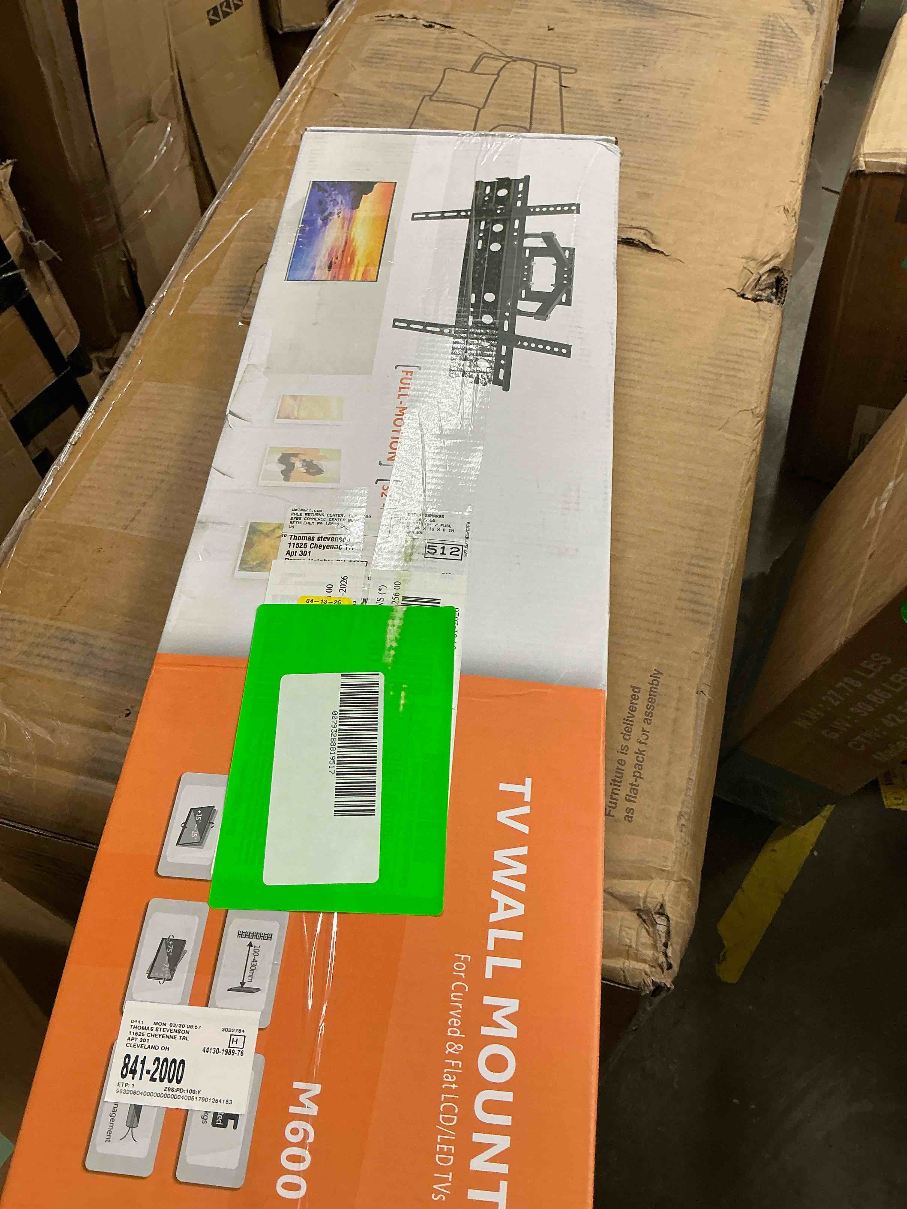 Condition photo showing Good Condition for full motion tv wall mount bracket 32 to 65 80 inch tv stand with articulating swivel tilt extension