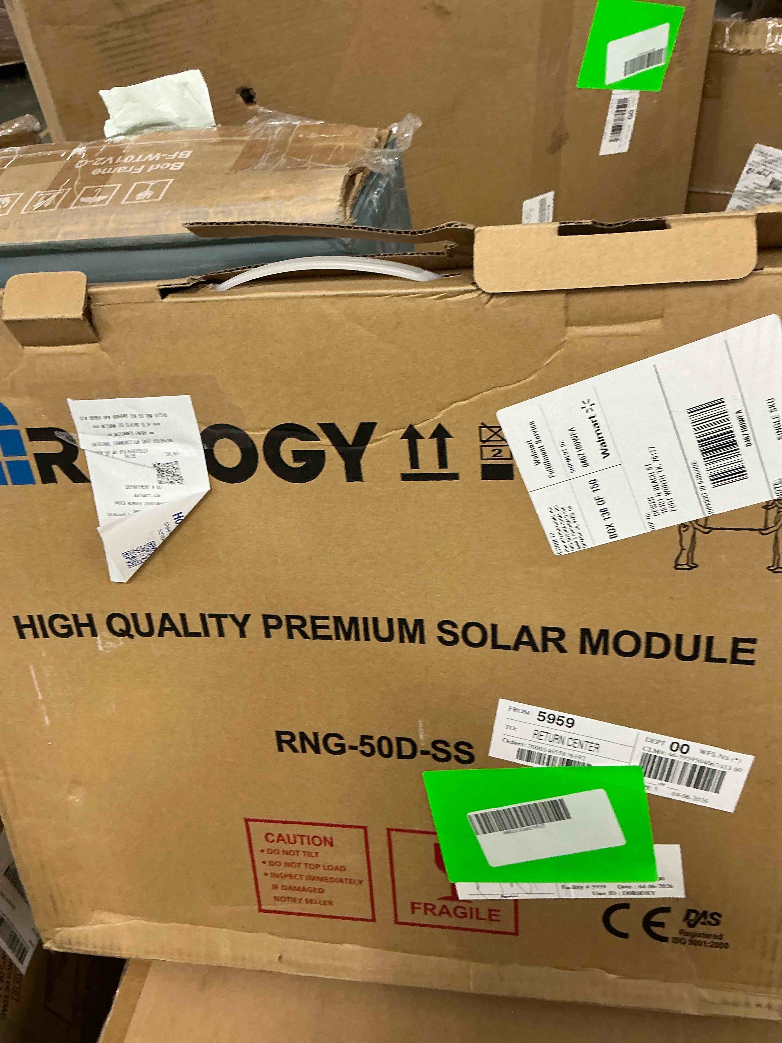Condition photo showing Good Condition for renogy 50 watt 12 volt monocrystalline solar panel