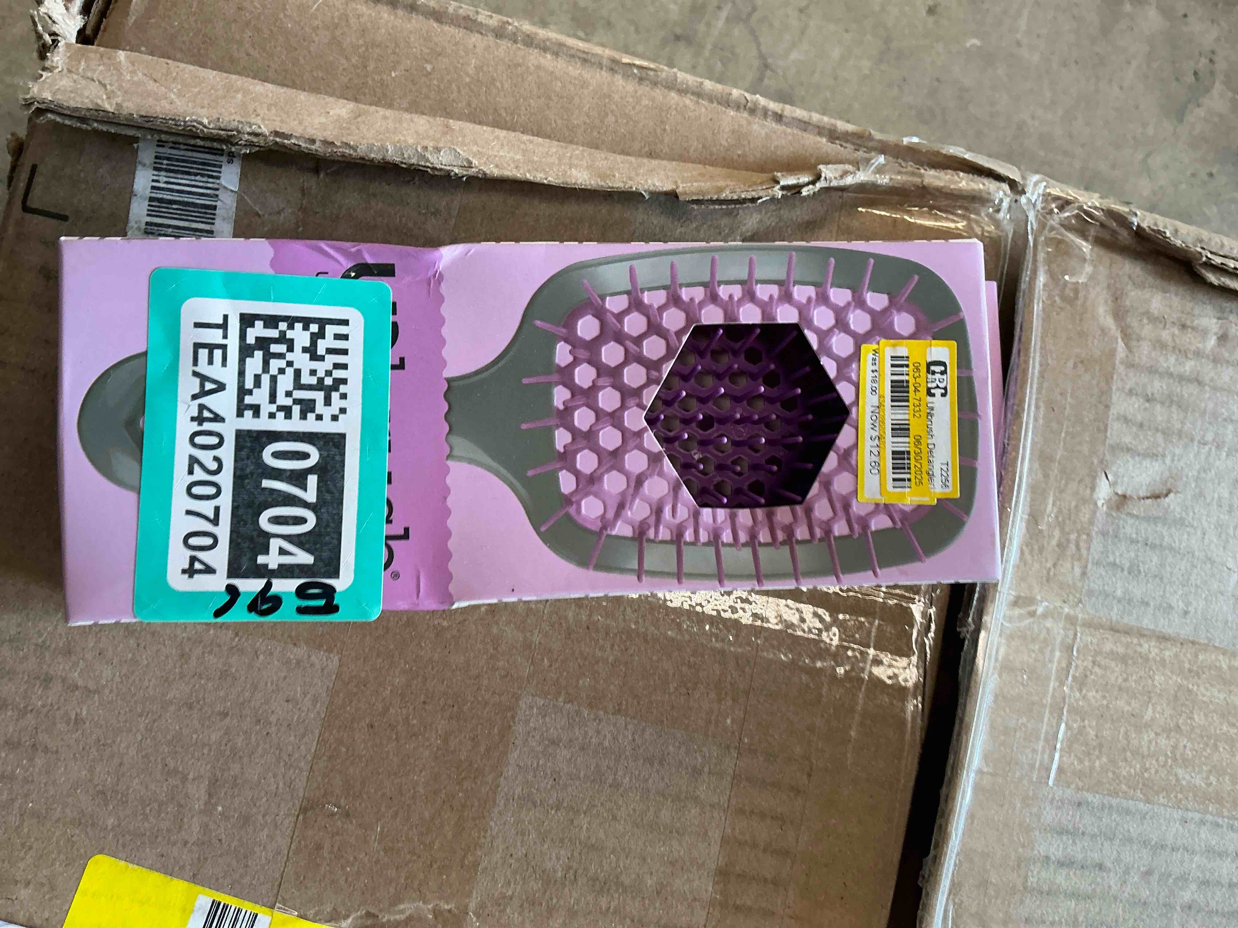 Condition photo showing New/Like New for fhi heat unbrush detangling brush for pain-free brushing on all wet or dry hair types — durable duoflex anti-static bristles, lightweight handle, vented hair brush orchid lavender 1 count (pack of 1)