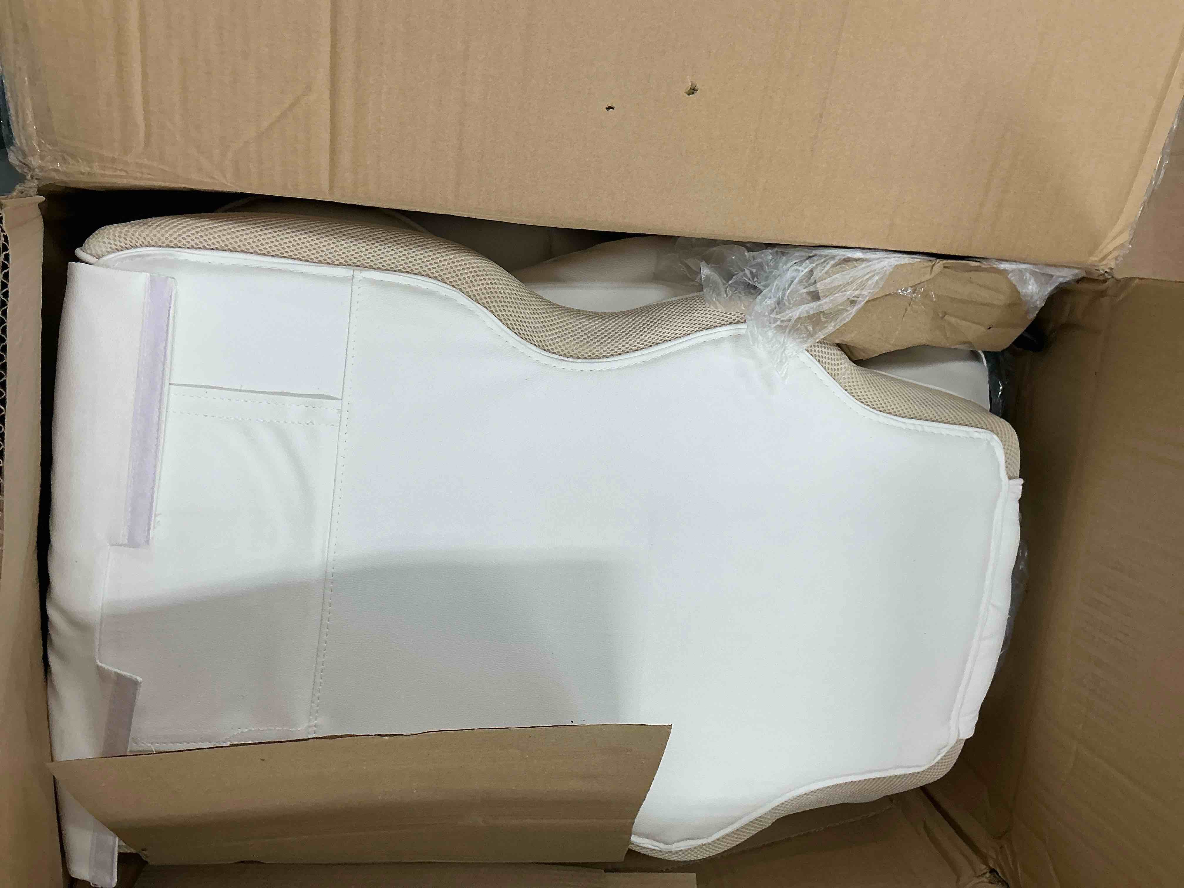 Condition photo showing Good Condition for coolhut big and tall office chair 500lbs wide seat ergonomic computer desk chair, pu leather executive office chair with footrest, adjustable task chair lumbar back support 8 hour, white