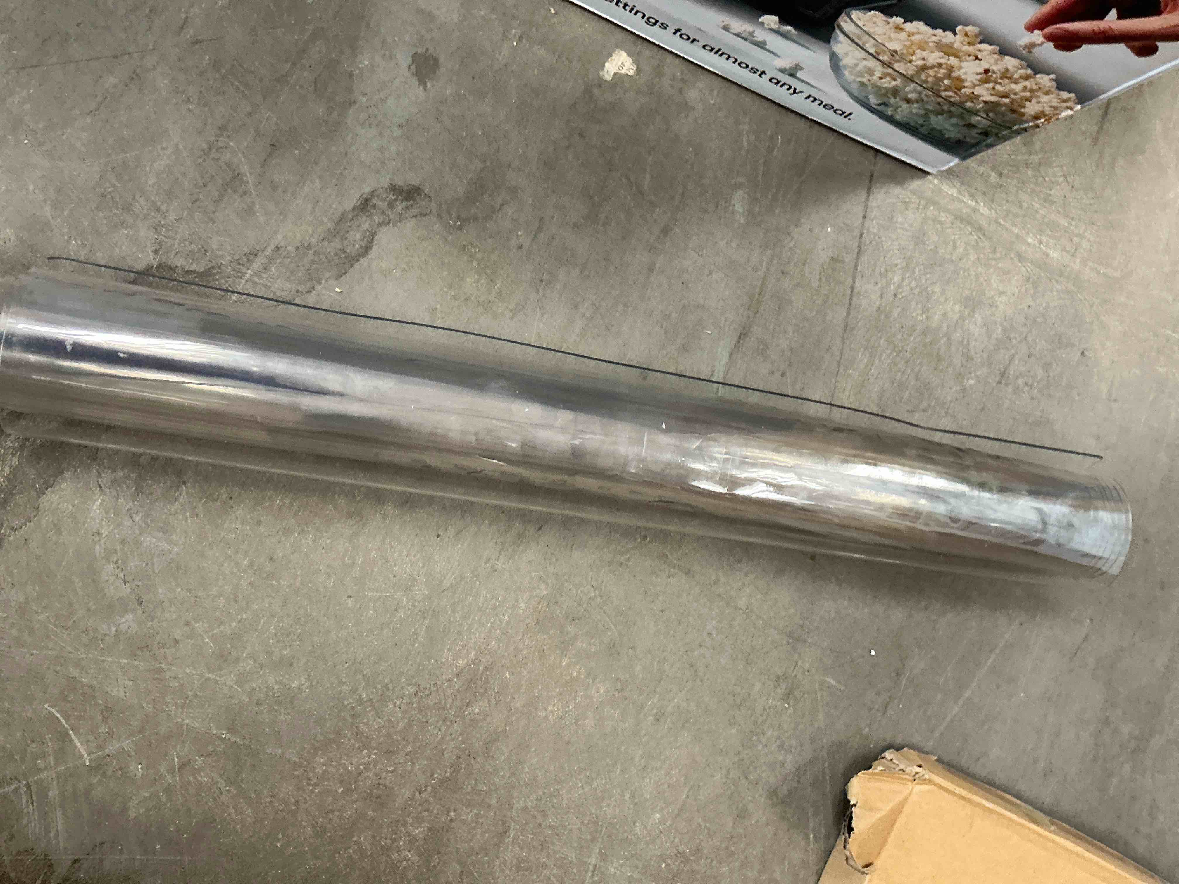 Condition photo showing Good Condition for jimin clear table cover protector 24 x 48 inch, 2mm thick plastic table cover rectangle,pvc clear table protector,desk protector mat for kitchen, dresser, writing desk?dining room table