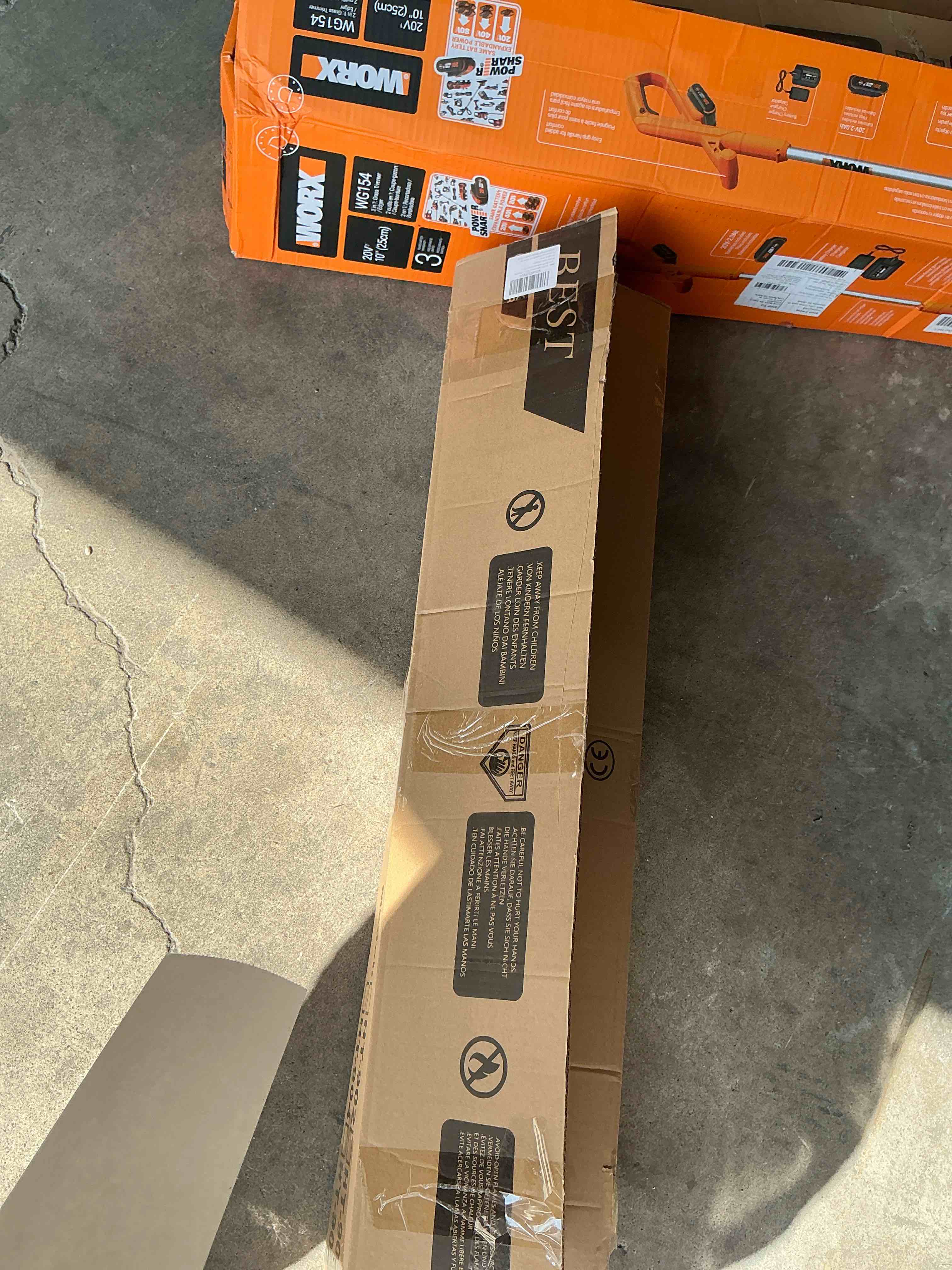 Condition photo showing Good Condition for electric weed wacker cordless 21v electric weed trimmer battery powered brush cutter, 3 in 1 cordless grass trimmer edger lawn tool with 2pcs 4.0ah battery, edger for yard garden black3