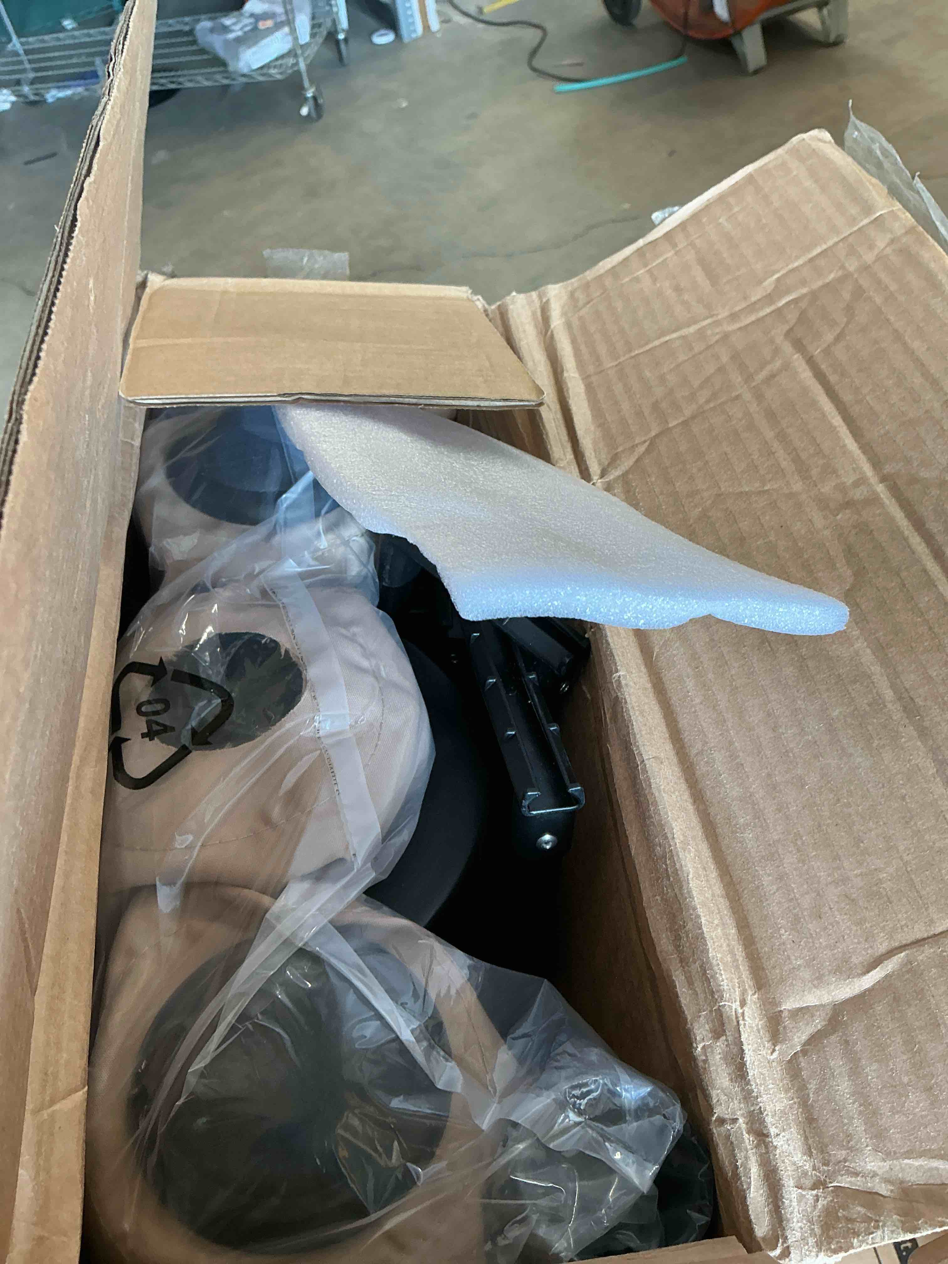 Condition photo showing New/Like New for summit living 15ft double-sided solar patio umbrella with base (included) large outdoor umbrella with solar lights - beige