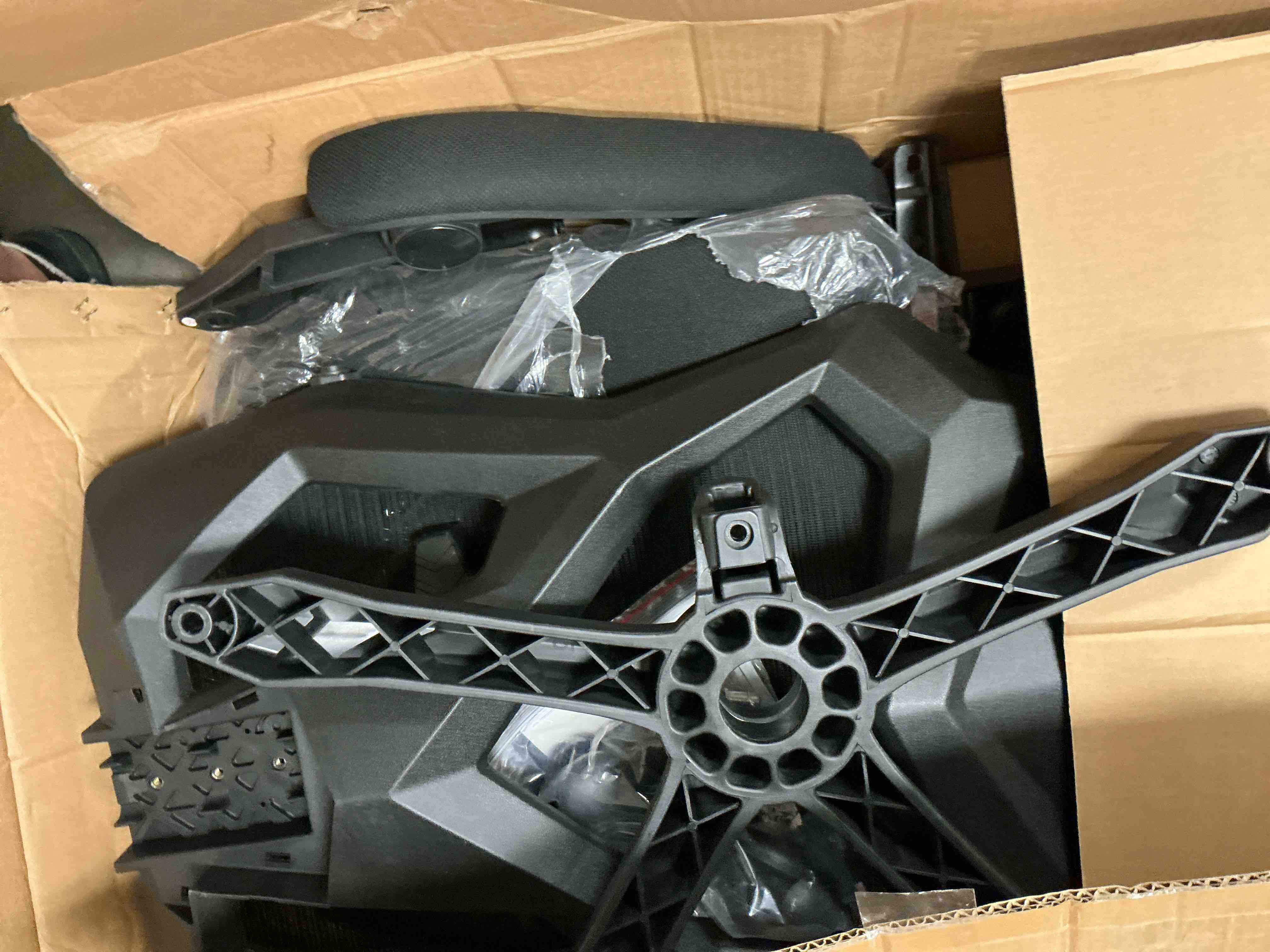 Condition photo showing As Is for homall rgb gaming chair with app & remote control, led lights ergonomic computer chair with footrest & massage lumbar support, black
