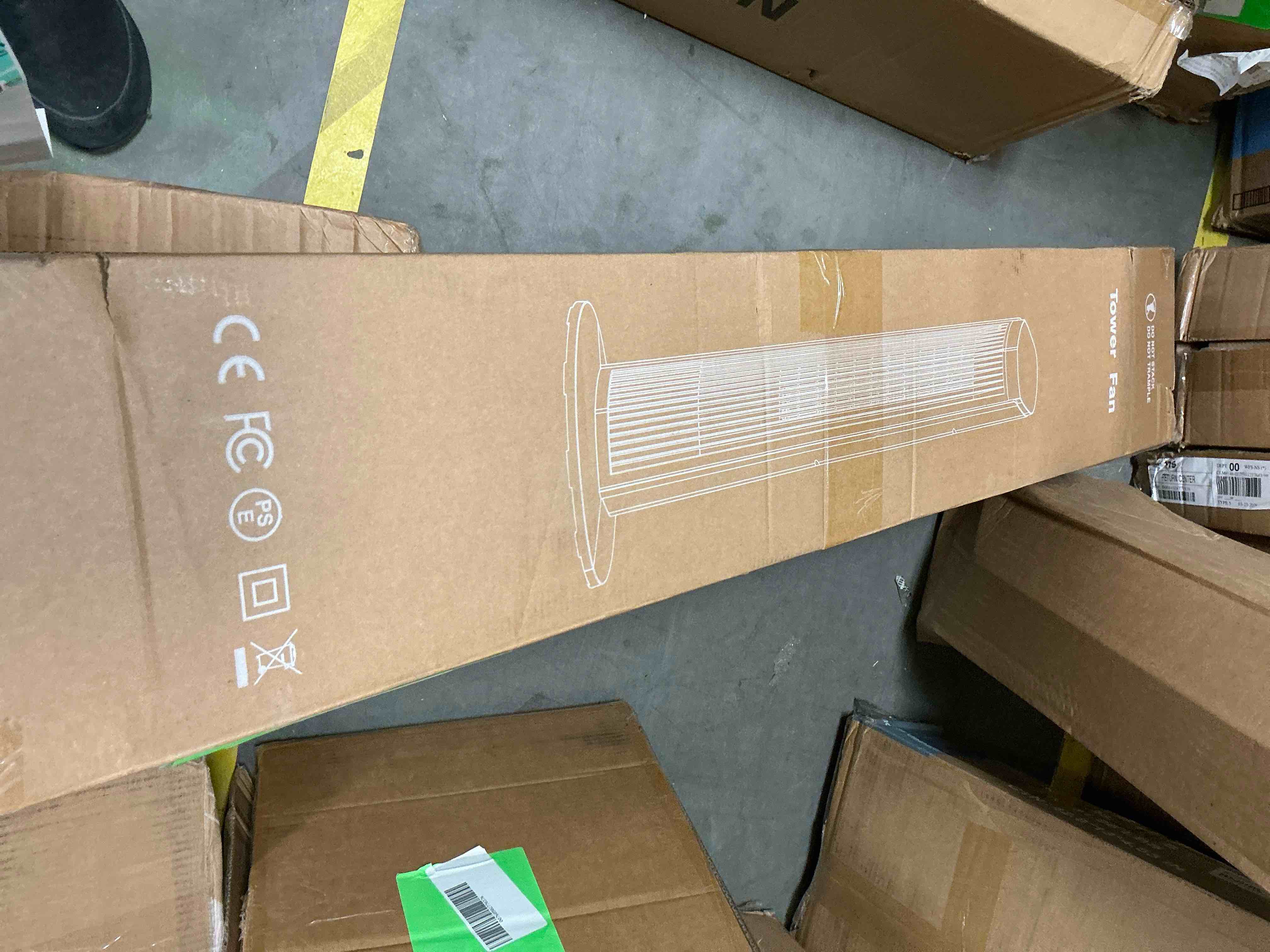 Condition photo showing New/Like New for nftigb 40 inch tower fan for home, 70° oscillating standing floor fan with remote, 5 speeds 3 modes with remote bladeless fan, new