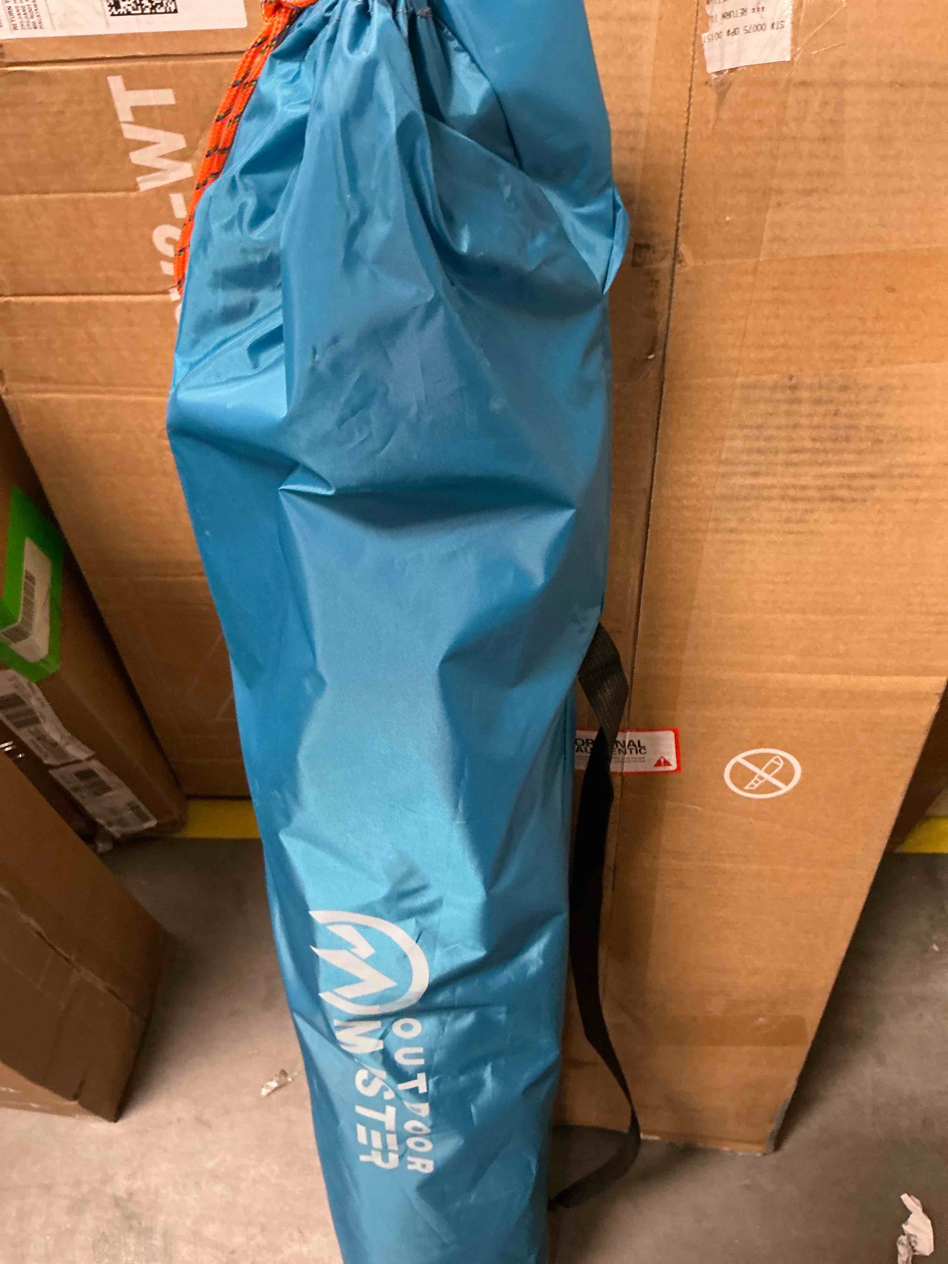 Condition photo showing Good Condition for outdoormaster pop up beach tent for 4 person - easy setup and portable beach shade sun shelter canopy with upf 50+ uv protection removable skylight family size - blue+gray