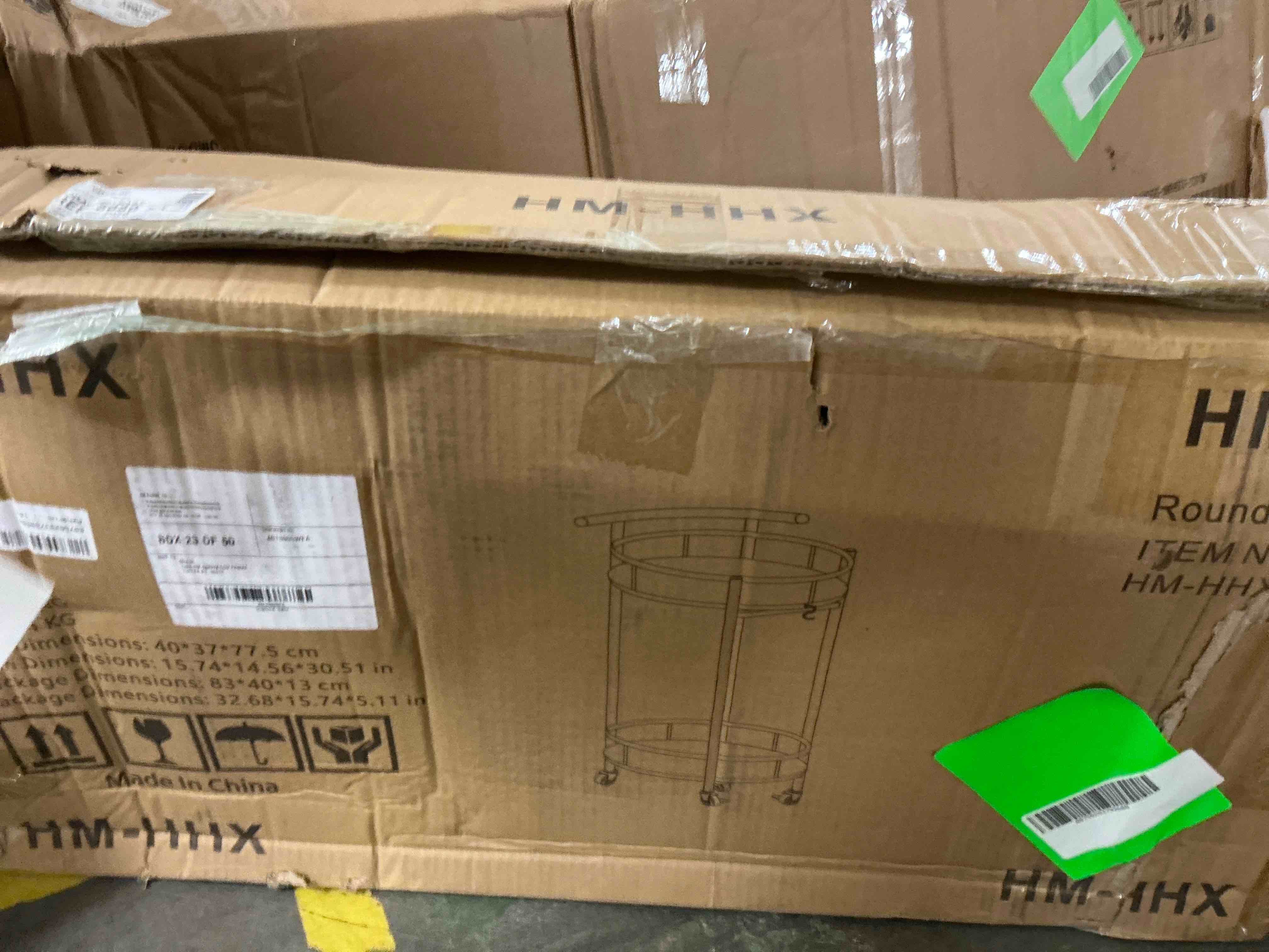 Condition photo showing New/Like New for azheruol 2-tiers bar gold rolling cart for home for living room, 14.9"