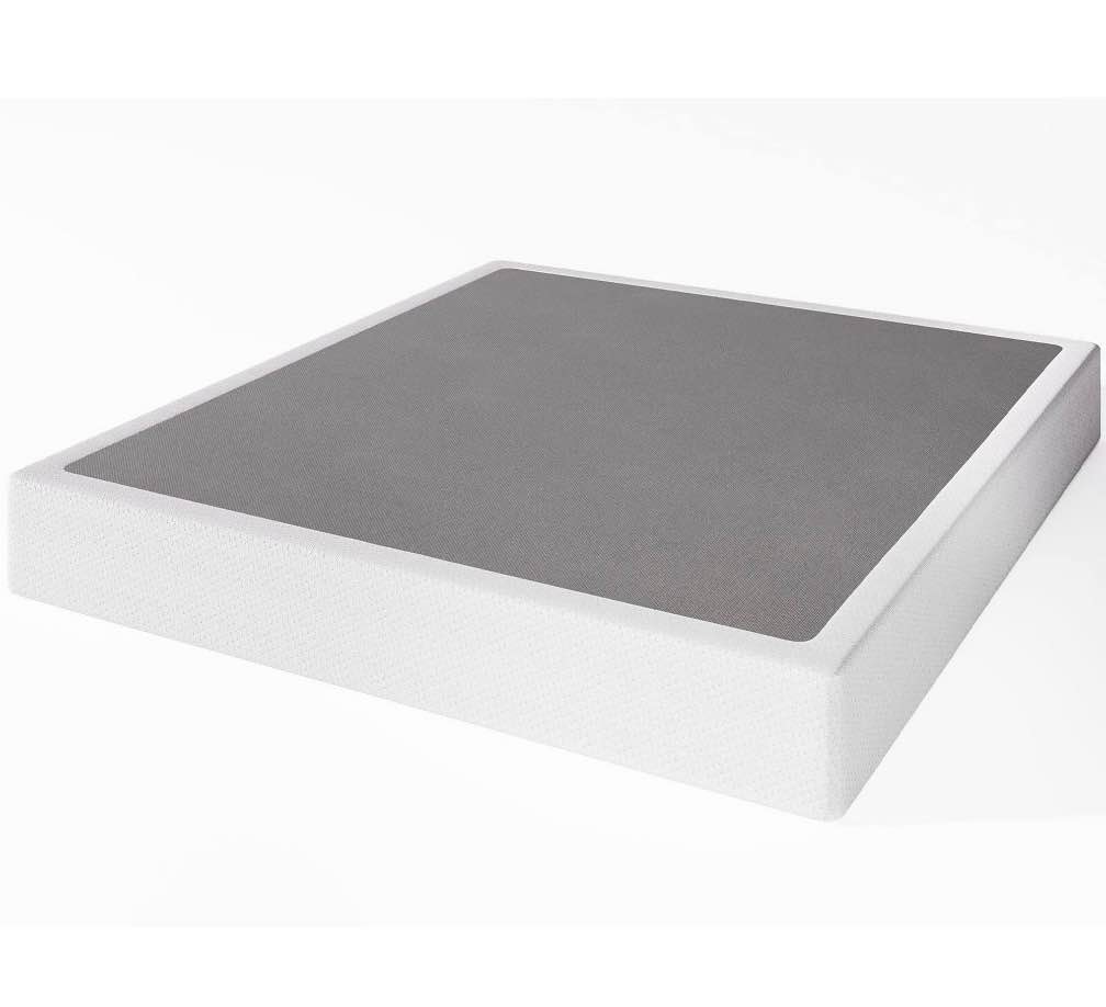 uliesc 9 inch full size box spring, full box spring only, metal box spring full with fabric cover, sturdy mattress foundation, noise free, non-slip, easy assembly