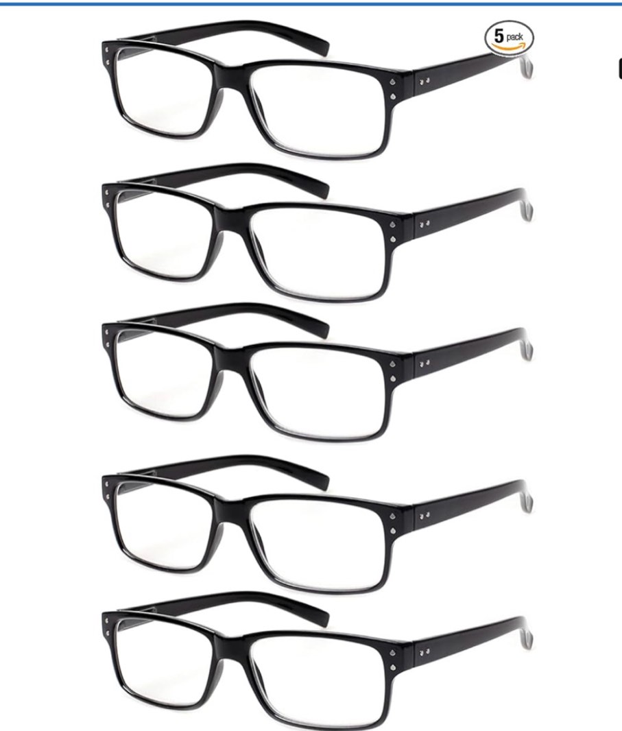 norperwis reading glasses 5 pairs quality readers spring hinge glasses for reading for men and women