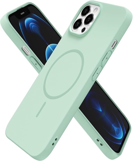 oakxco for iPhone 12 Pro Max Case Silicone Mag Safe, Magnetic Slim Thin Phone Case Compatible with M