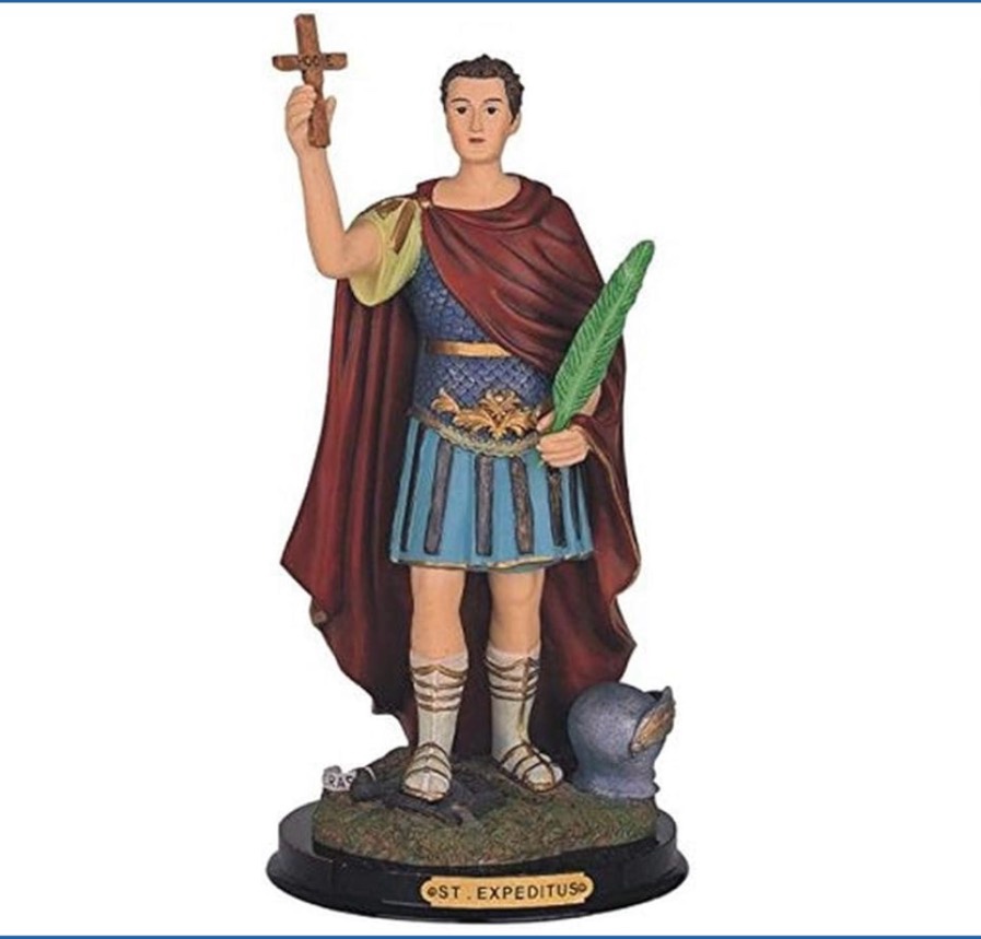 StealStreet Saint Expedites Holy Figure Religious Statue Decor, 12"