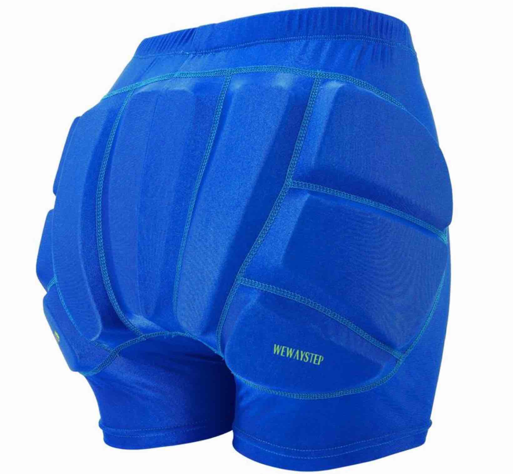 3D Hip Protective Pads Ski Pants-Thickened EVA Skateboard Crash Pad for Skating?Protective Padded Shorts for HIPS Tail Bone size M color blue