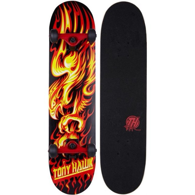 Tony Hawk Series 4 Popsicle Flame Hawk Skateboard, Black