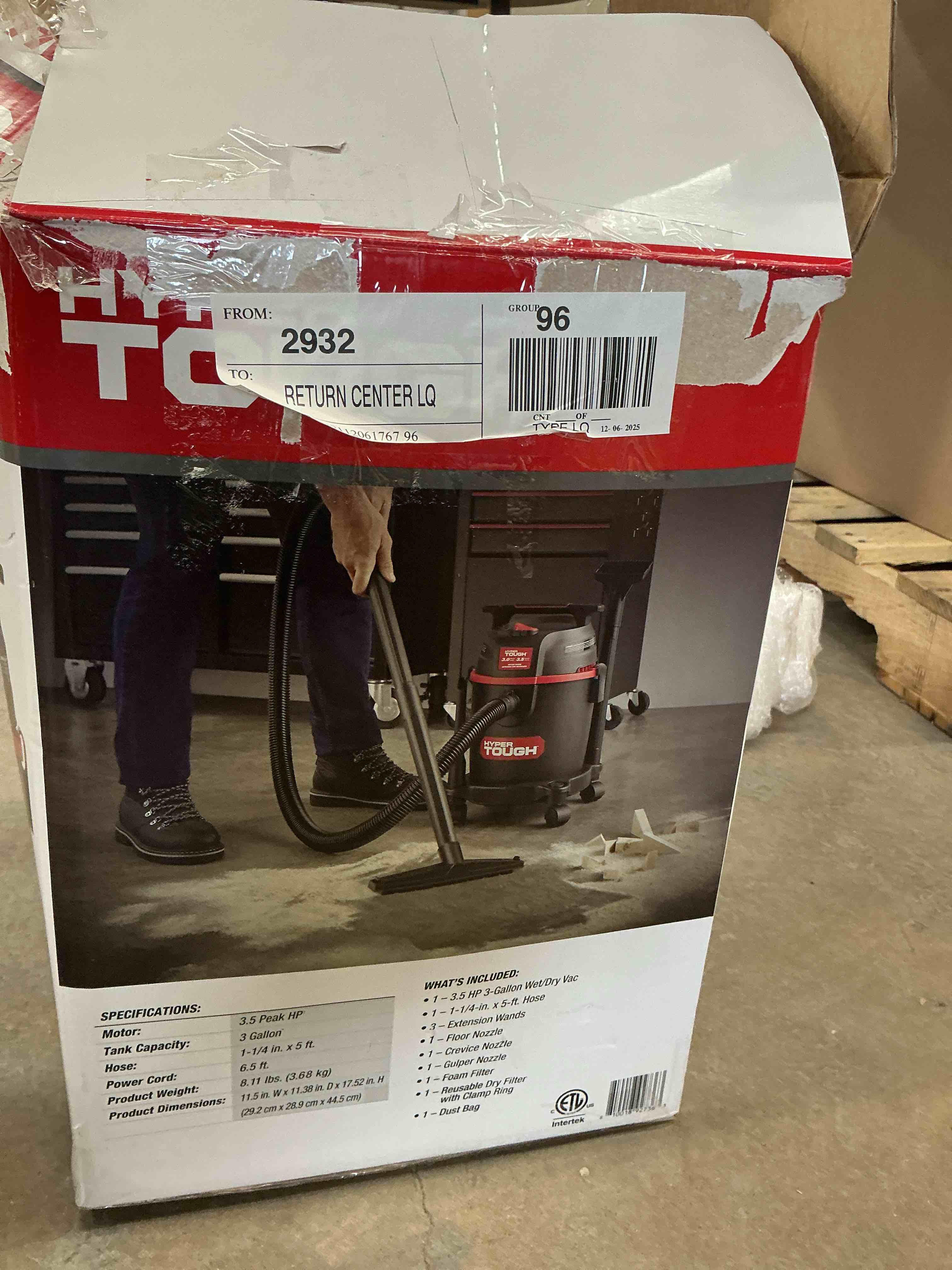 Hyper Tough 3 Gallon Wet Dry Vac