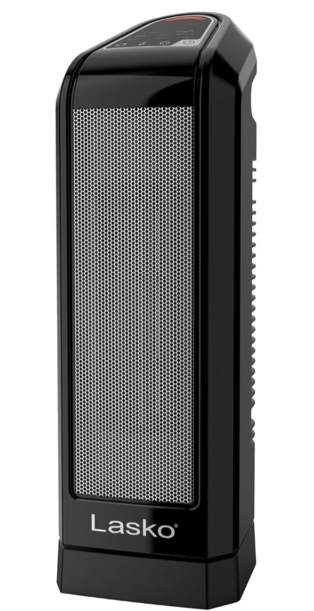 Lasko Ceramic Tower Space Heater 1500 Watt  Portable w/ Thermostat  Black