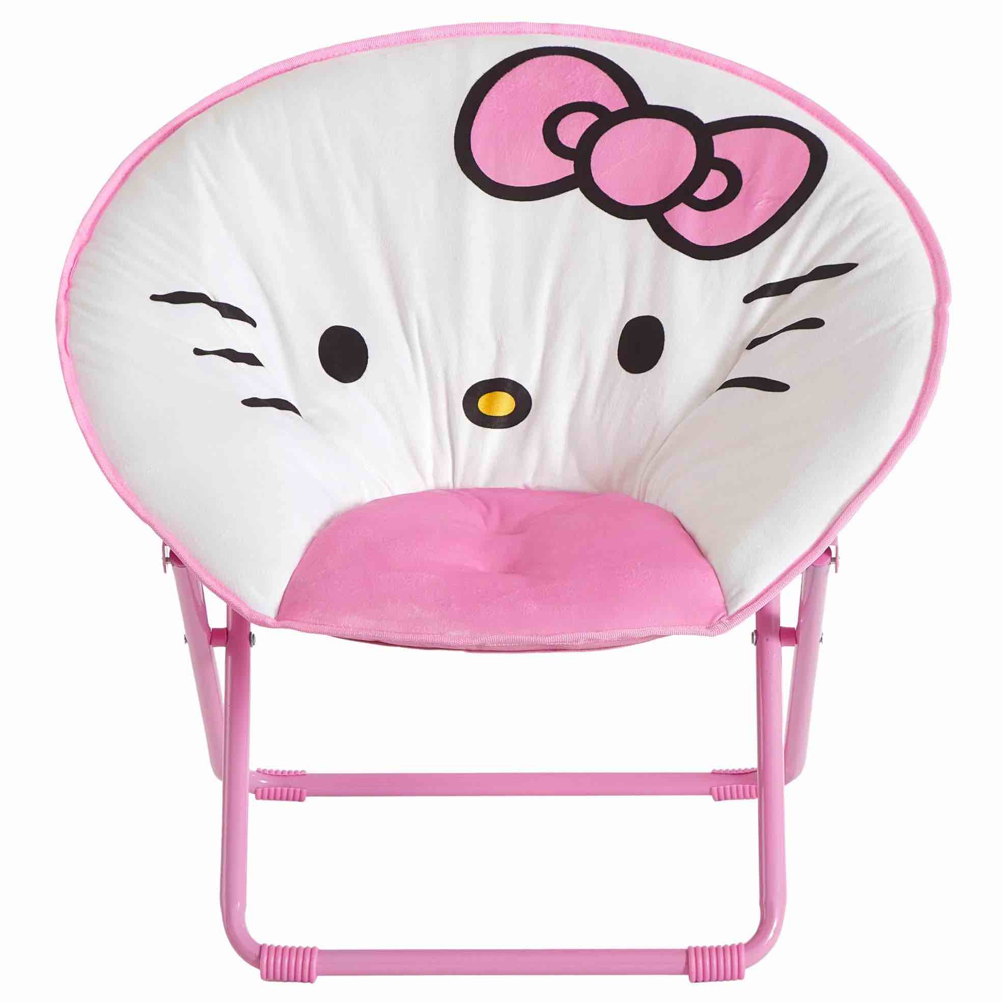 Hello Kitty , 23" Kids' Saucer Chair, White/Pink