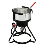 Zimtown 30QT Fish Fryer Turkey Fryer Outdoor Fryer 4 Piece Set Propane Boil Fryer Outdoor Cooking 54000BTU