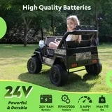 Licensed Toyota 24V 2 Seater Ride on Toys for Toddlers, Powered Electric Car w/ 4 Wheels, Parents Remote Control for Kids Boys Girls, Black