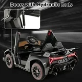 OLAKIDS 2 Seater Kids Ride on Car, 12V 4WD Licensed Lamborghini Veneno Powered Electric Vehicle with Hydraulic Doors, Rocking Mode, Adjustable Speeds, Remote Control, MP3, Headlight