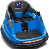 Outfunny 12V Bumper Car for Kids, Ride on Toys Bumper Car for Toddlers with Remote & Music - Blue