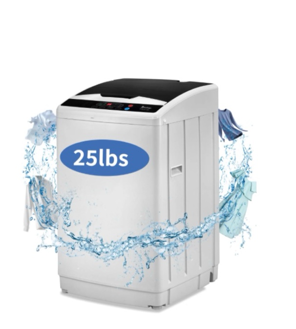 Ktaxon Portable Washing Machine, Full Automatic Washer and Dryer Combo, with Built-in Pump Drain 25 LBS Capacity Laundry Washer Spin Dryer for Apartment Dorm