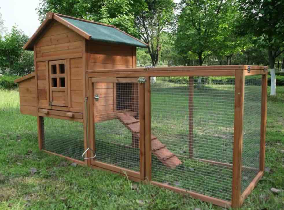 Outdoor Medium 80'' Wooden Chicken Coop Nest Box Hen House Poultry Cage Pet Hutch Garden