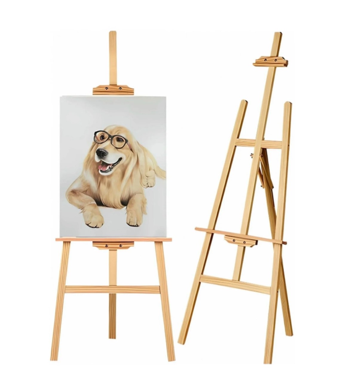 IAJXWI Art Easel Stand for Painting  Adjustable Wooden Easel Stand  Display Easels for Wedding Sign Poster Gift
