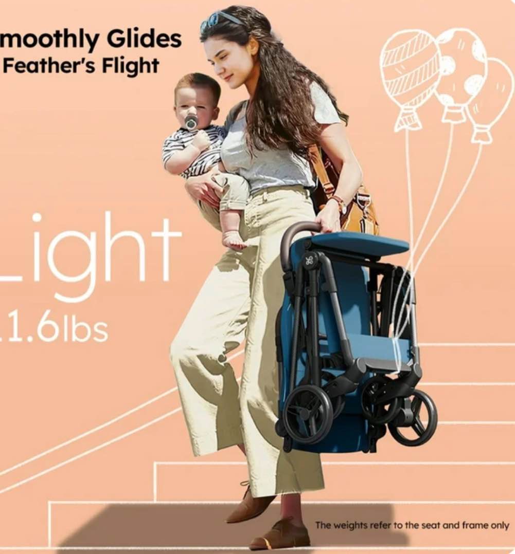 Mamazing Baby Stroller Ultra Air Lightweight Foldable Carbon Fiber Travel Stroller Toddler Infant