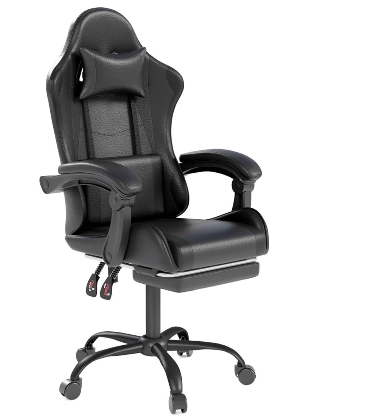 EDX Ergonomic Gaming Chair High Back Office Chair with Lumbar Support and Adjustable Armrests Swivel Racing Chair, Black and Gray