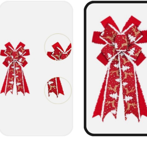 Christmas Ribbon Bows Christmas Tree Topper Red Christmas Tree Garland Bows