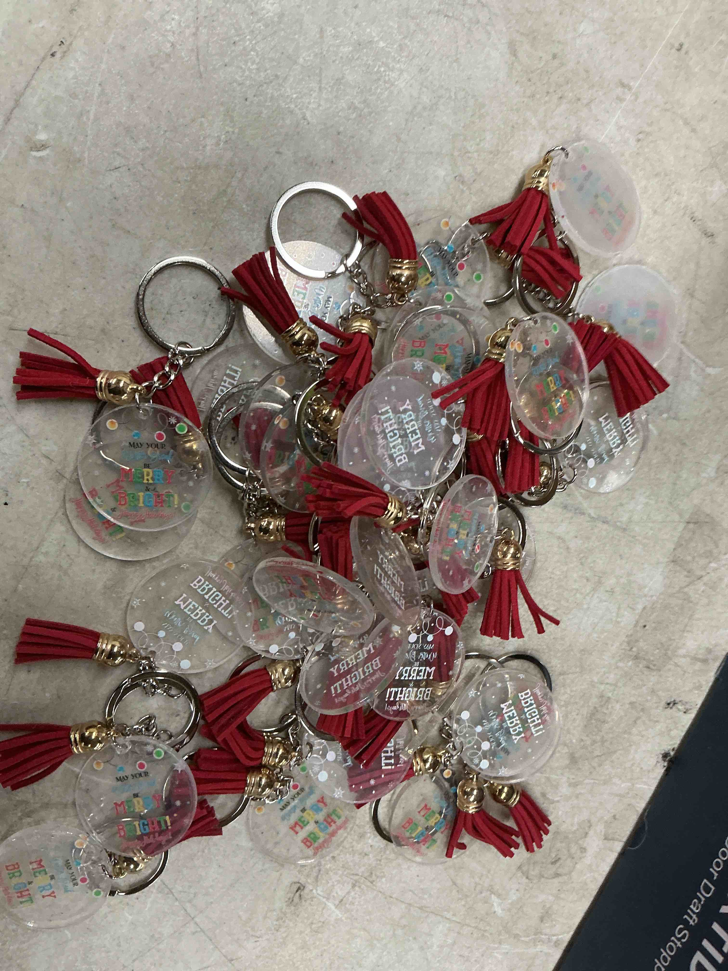 Condition photo showing Good Condition for similar Kenning 36 Pcs Merry Bright Gifts Bulk John 3:16 Acrylic Keychains Jesus Christian Gifts Love Heart Ornament Keychains with Tassels for Valentine Jesus Gift Wedding Exchange Party Favor