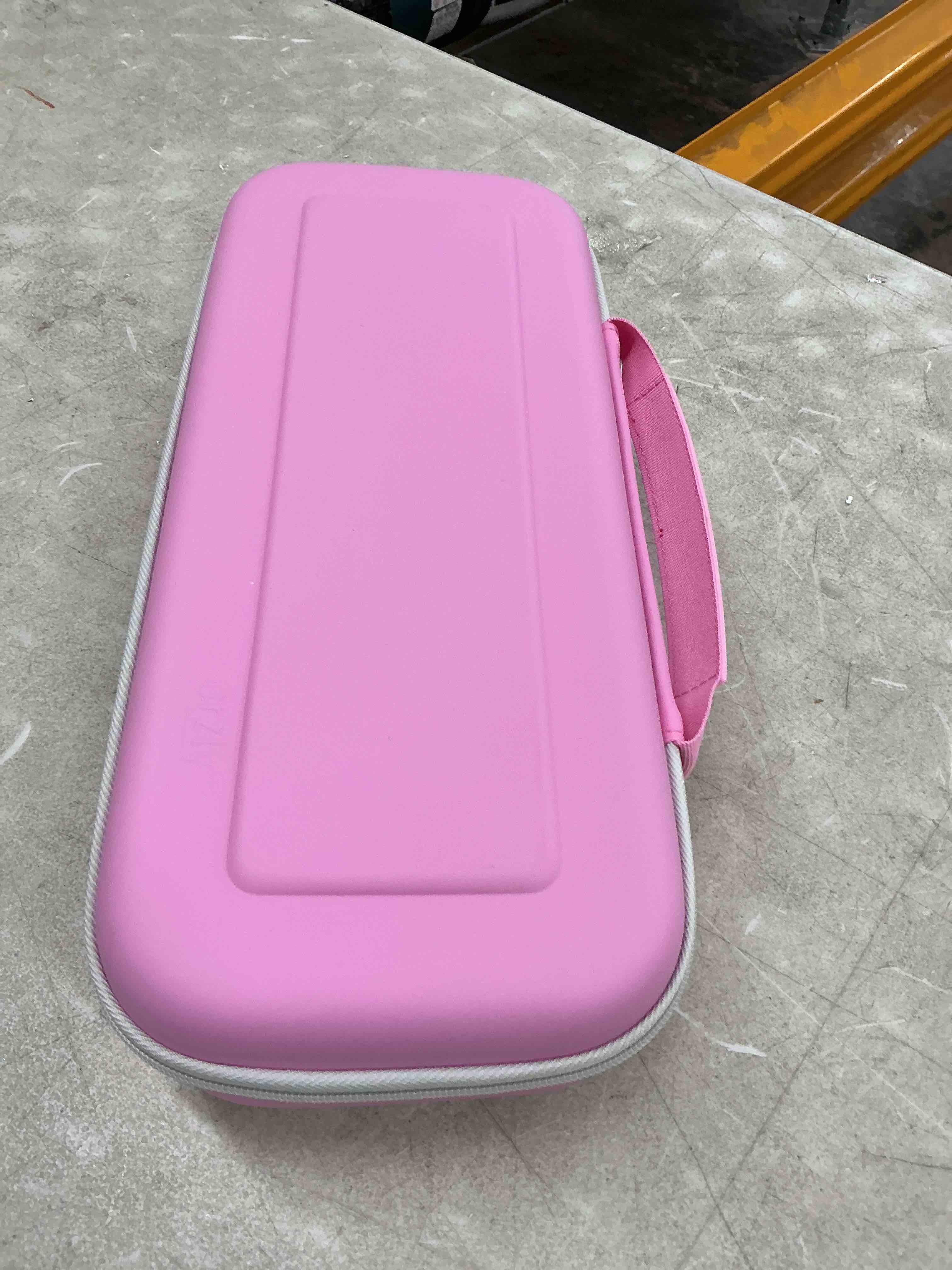 Condition photo showing New/Like New for Orzly Carry Case designed for Playstation Portal remote player for PS5 Console holds accessories, Travel and Storage Protection for headset charger and more PINK/GREY - Gift box edition