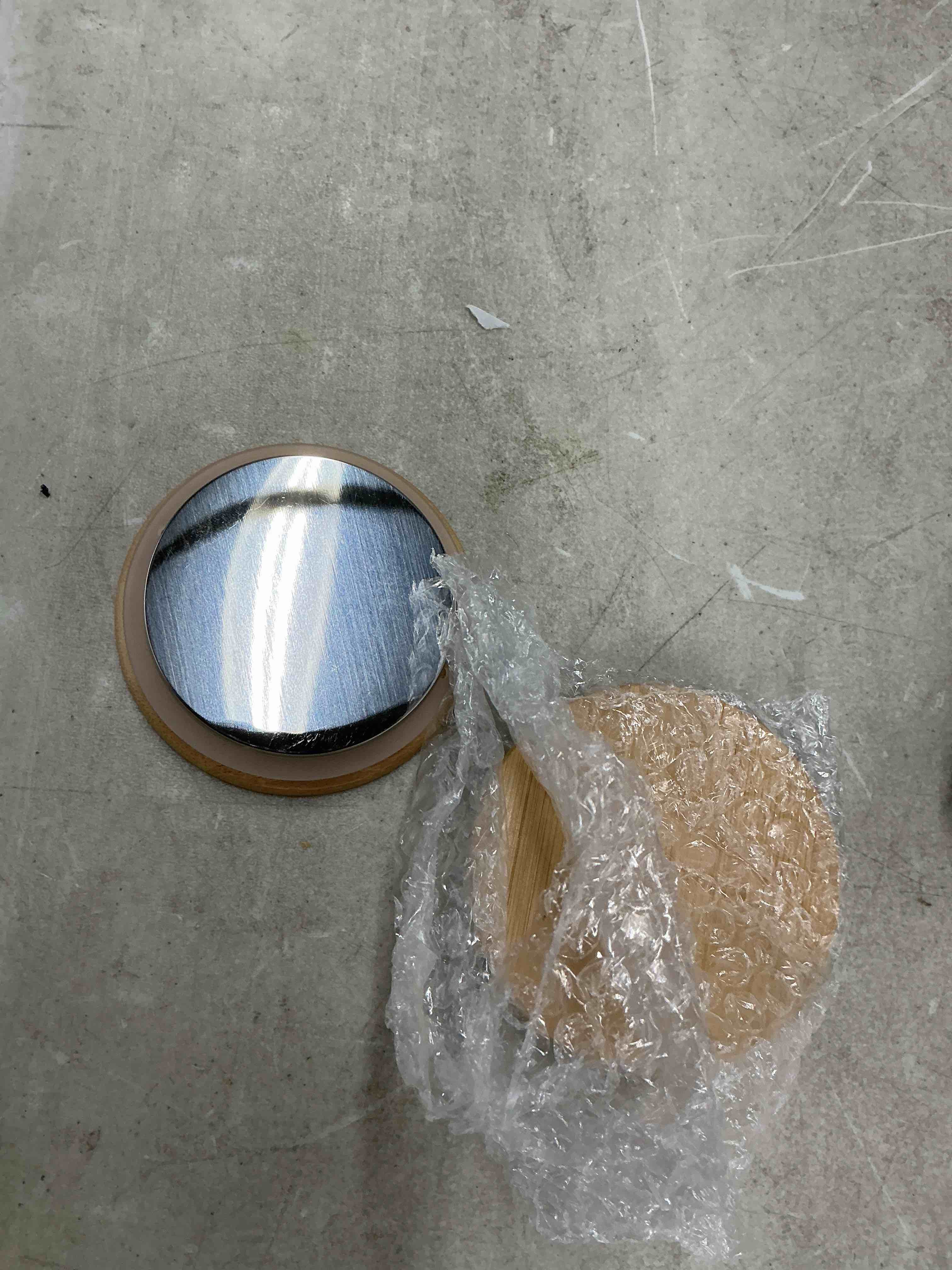 Condition photo showing Good Condition for hjn Glass Pitcher Bamboo Lid Glass Water Carafe Lid for Fridge Water Jug (diameter-2.7inch)*2/pcs-?no inclduing glass pitcher?