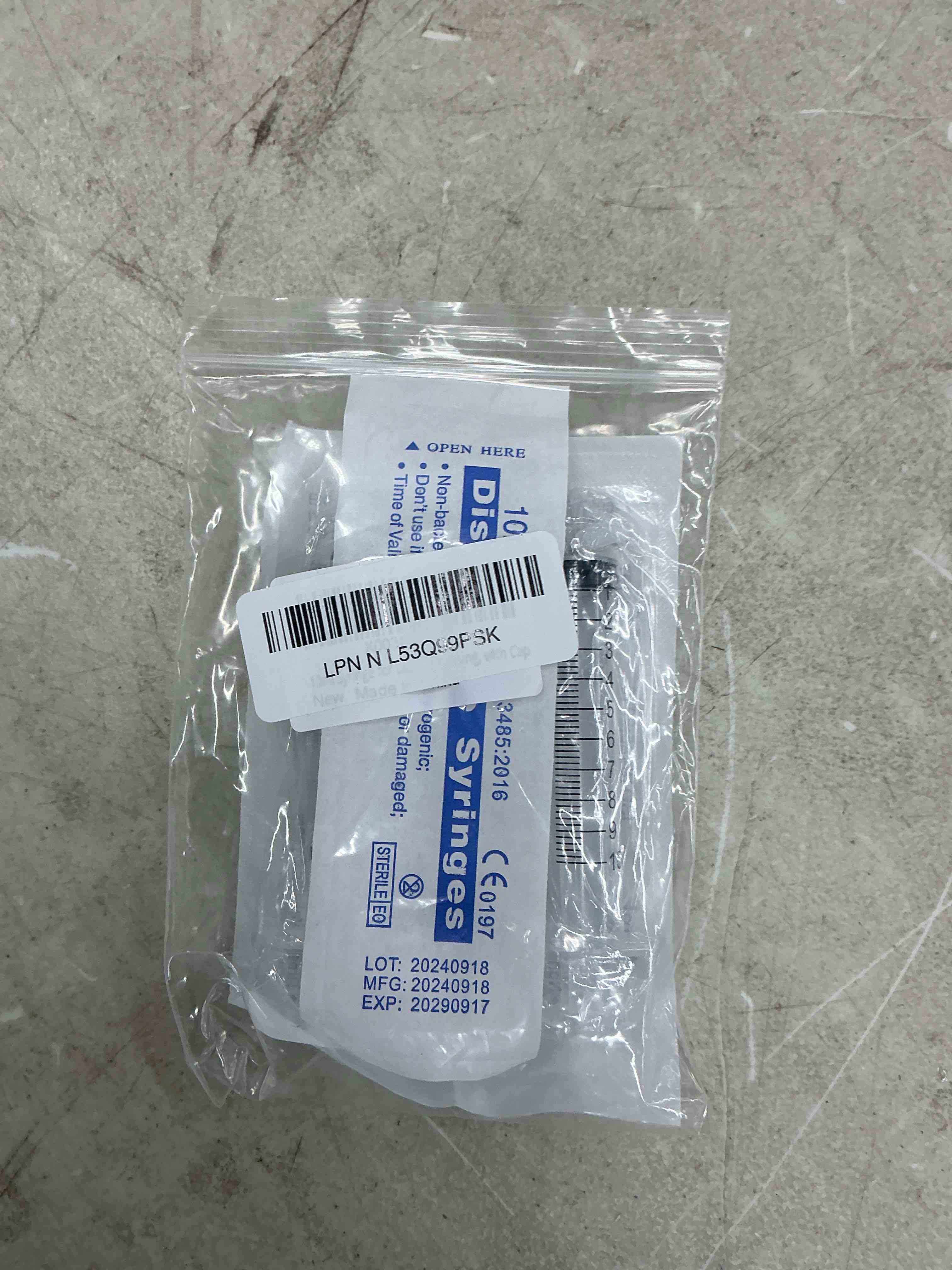Condition photo showing New/Like New for 10ml Syringe for Liquid, Oral, Scientific Labs, Measurement, Dispensing, with Cap- 3 Pack 3 pack 10 ml