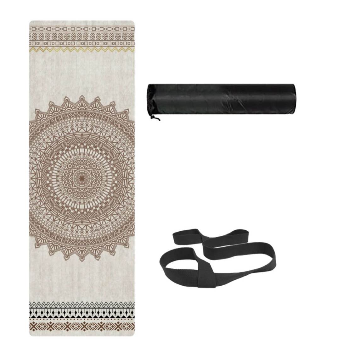 Zeronic Yoga Mat Premium Printing Non Slip Exercise & Fitness Mat for All Types of Yoga  Pilates & Floor Workouts (72  x 24  x 6mm Thick)