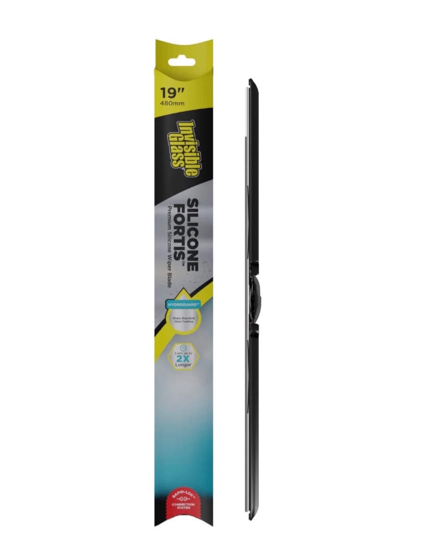 invisible glass silicone fortis 19  hybrid wiper blade with hydroguard rain repellent