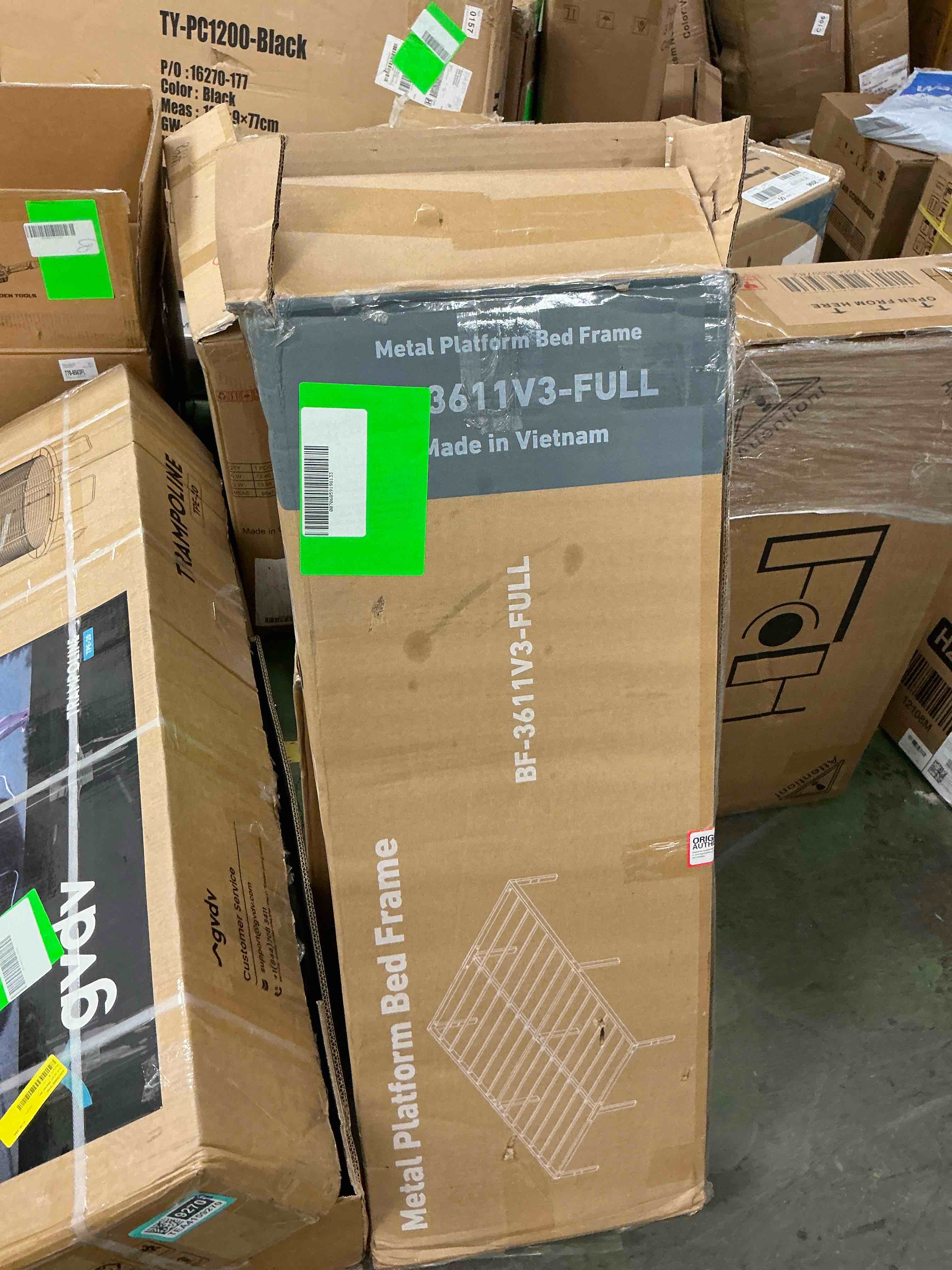 Condition photo showing Good Condition for edx 14" high full size bed frame no box spring needed, heavy duty metal with sturdy steel slat support and under bed storage full