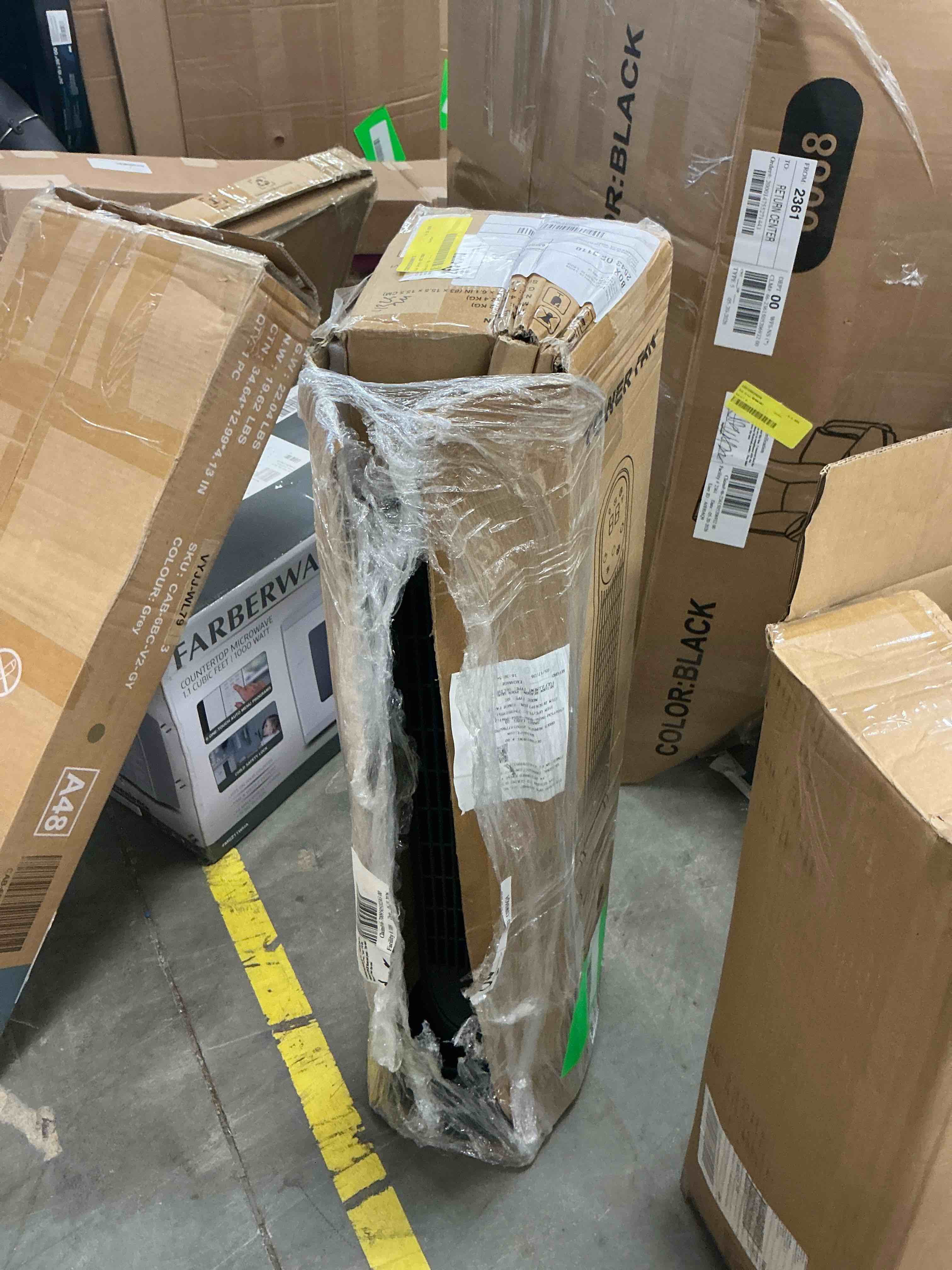 Condition photo showing Good Condition for tower fan with remote 31 bladeless floor fans for home 4 modes & 4 speeds 12h timer led display 80° oscillating wide cooling for bedroom offic