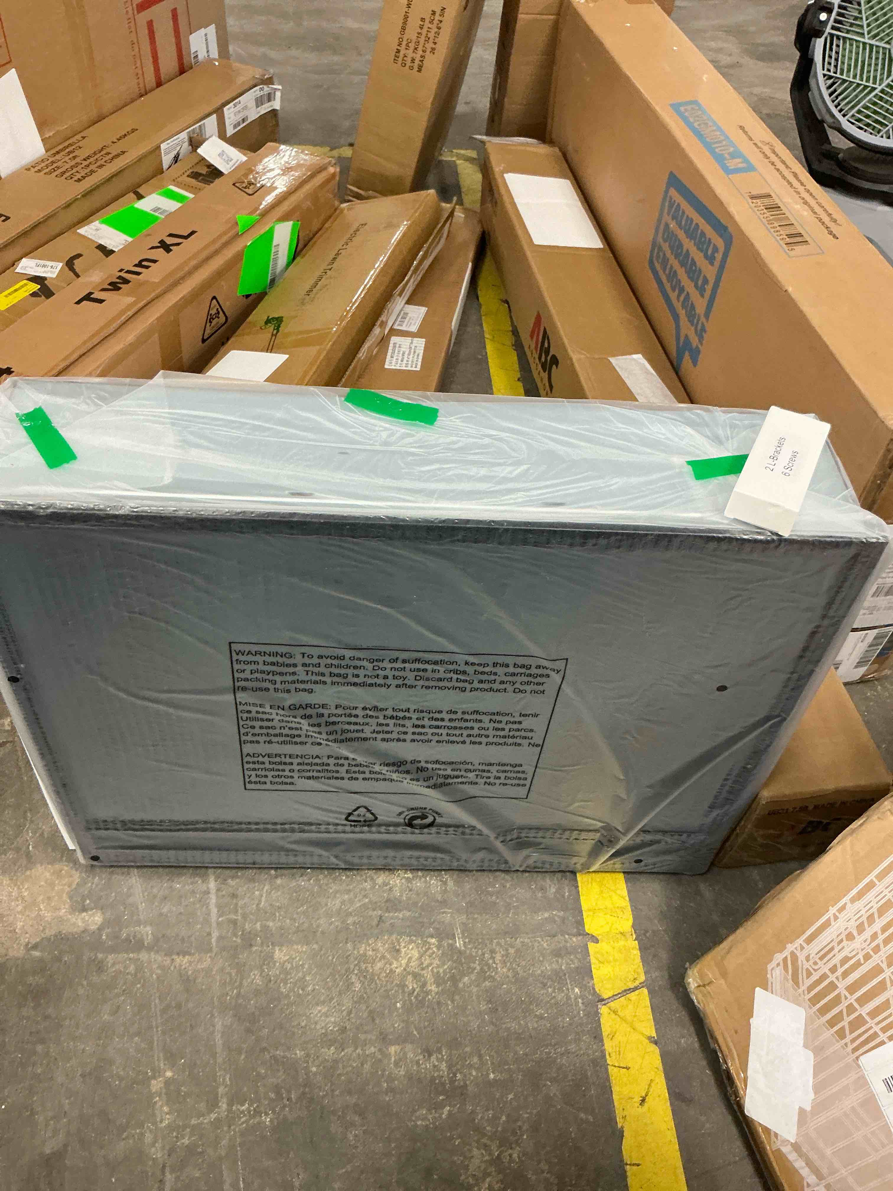 Condition photo showing New/Like New for 23" electric fireplace insert, fireplace heater with remote/timer, adjustable 4 flame brightness, digital display, log set, overheating protection, 1400w (22 15/16" w x 17 5/8" h)