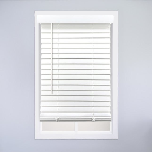 allen + roth  2-in Cordless Room Darkening Faux wood Horizontal blinds  