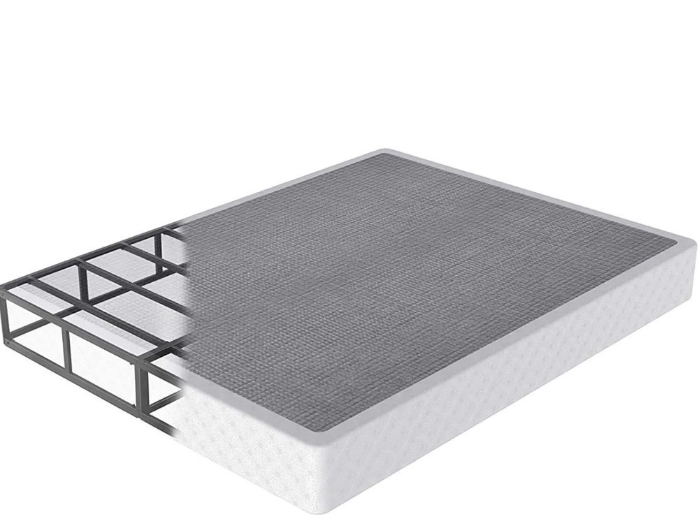 qftime 9" metal queen box spring, mattress foundation, heavy-duty, easy assembly