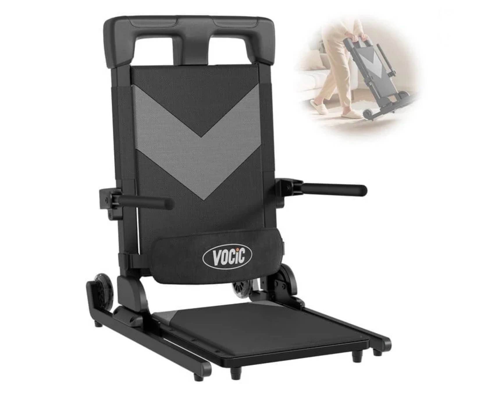 VOCIC Electric Floor Lift for Elderly Falls, Portable Patient Transfer Chair to Get Up from Floor, 350 lbs Capacity, Emergency Fall Assist Device for Seniors, AX25
