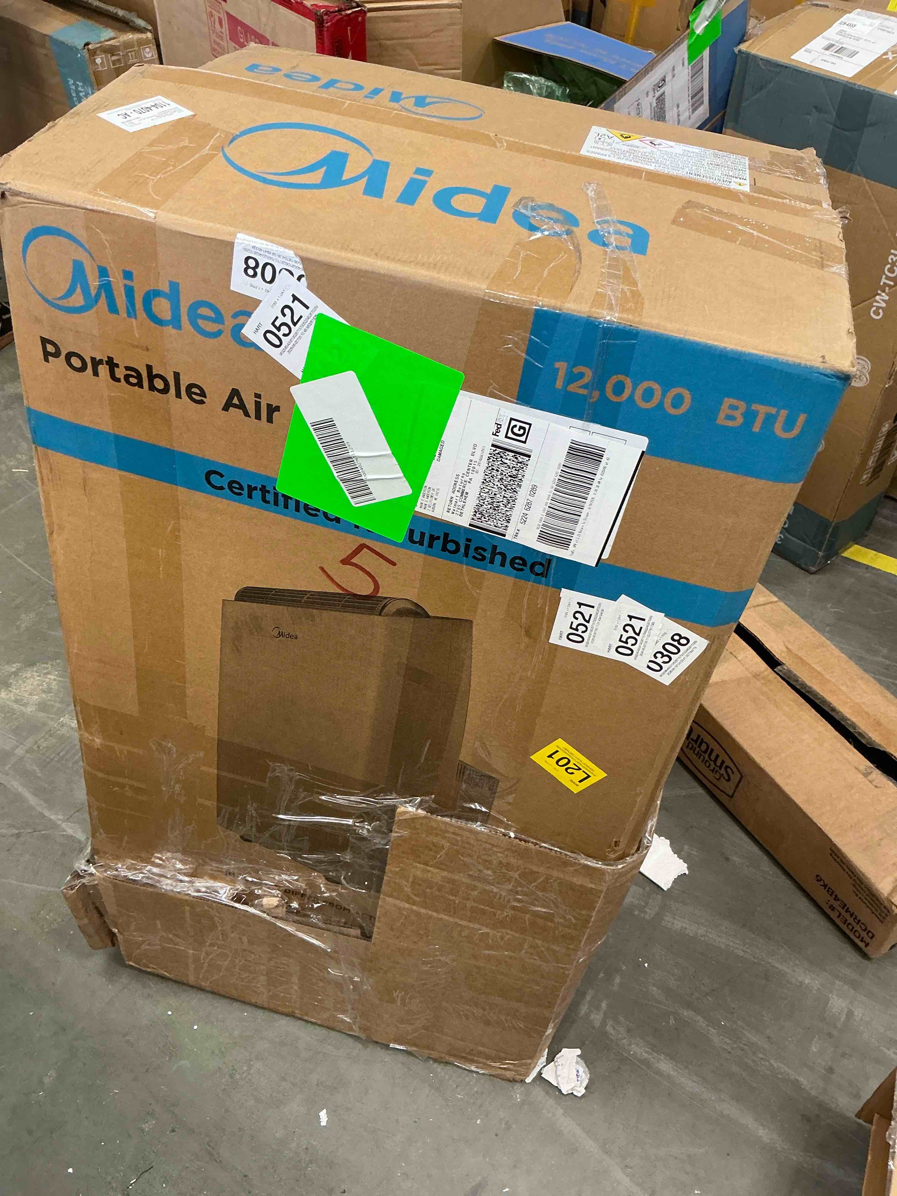Condition photo showing Good Condition for restored midea duo 12 000 btu portable air conditioner inverter 3-in-1 ventilate dehumidifier cool wi-fi and alexa white