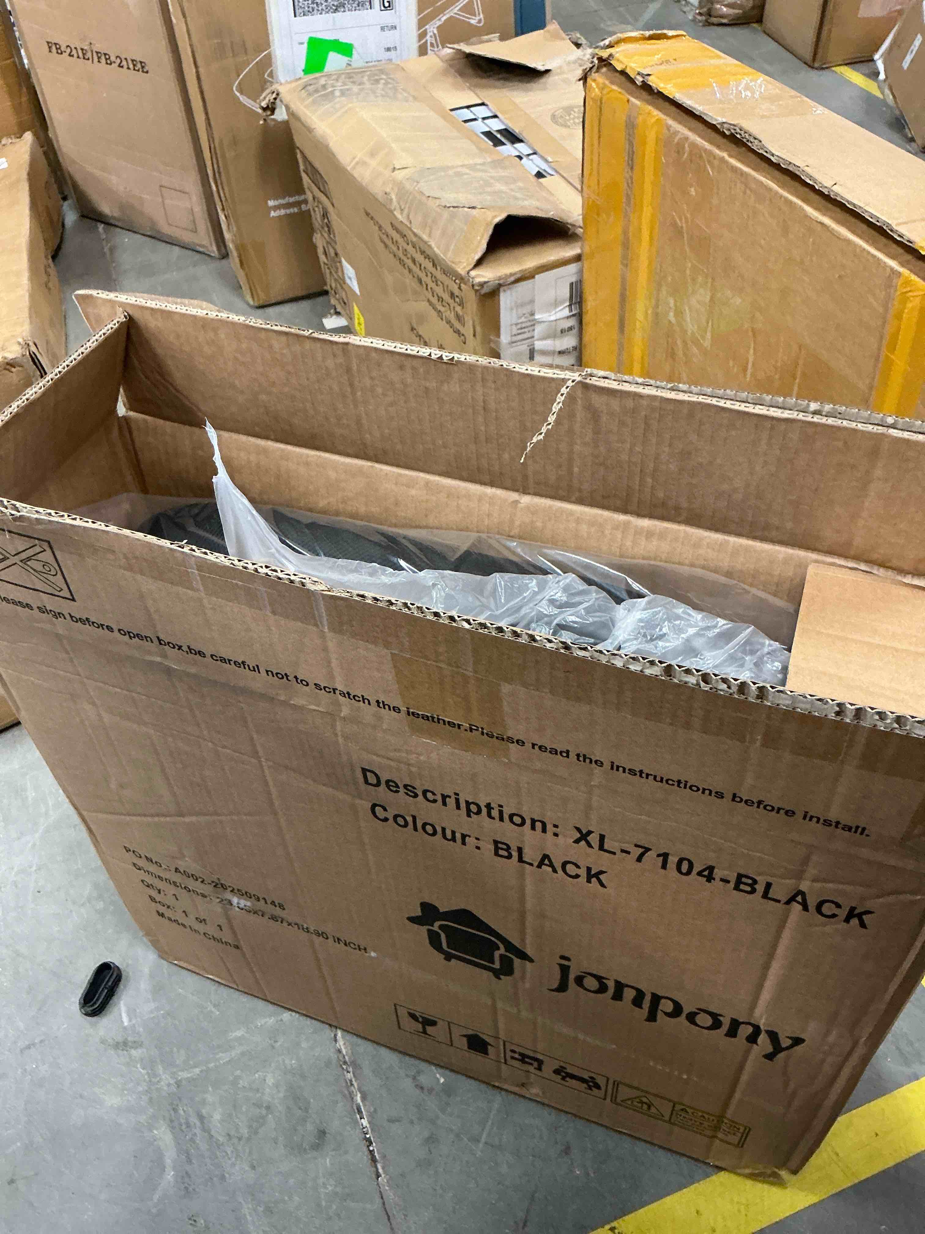 Condition photo showing New/Like New for jonpony ergonomic office chair, lumbar support, adjustable height with armrests for adults,black